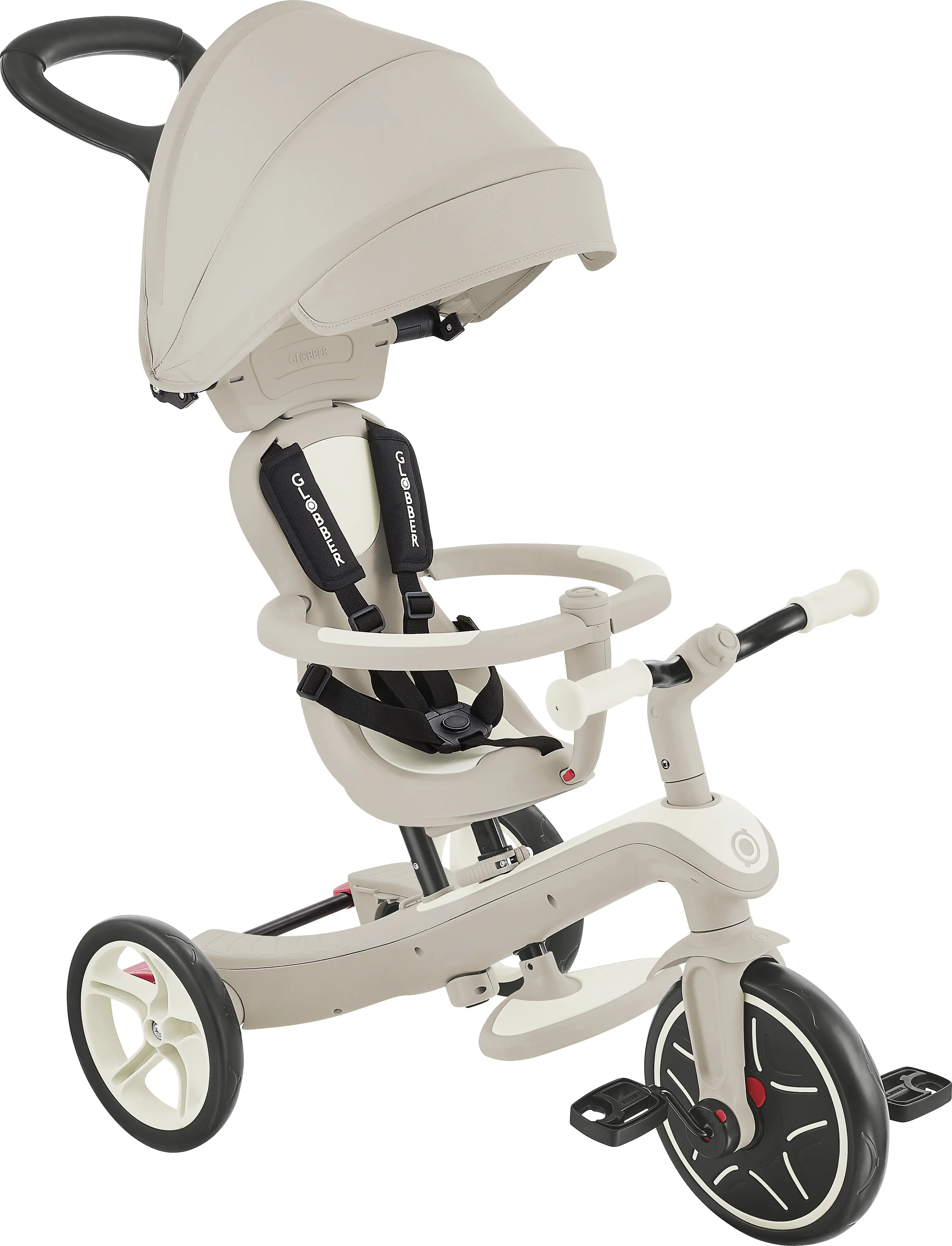 Globber Dreirad für Kinder Explorer Trike 4-in-1 Eco creme/weiß