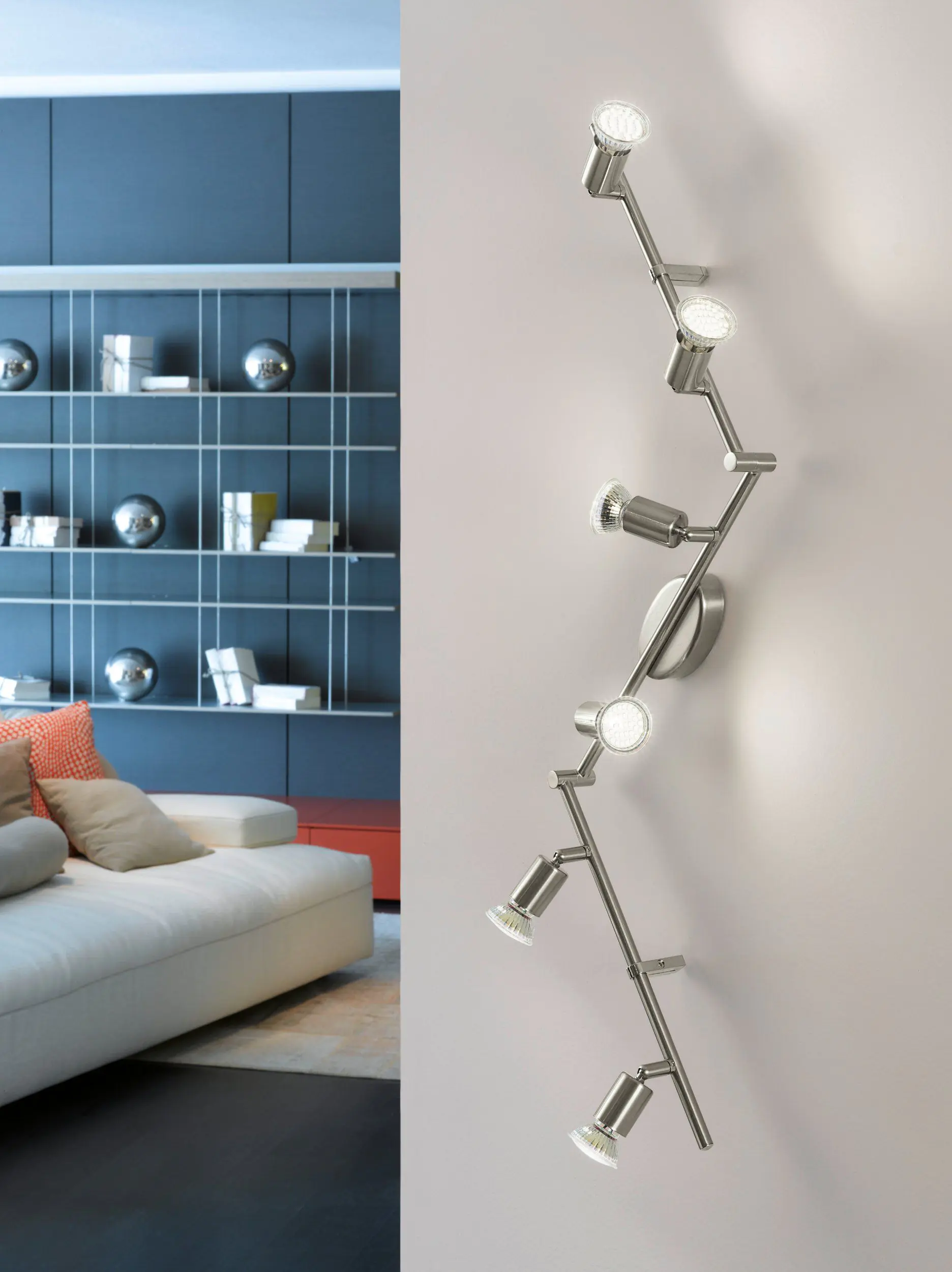 Eglo 6er LED Spot Buzz nickel-matt 105 x 6,5 cm GU10 Eglo 6er LED Spot Buzz nickel-matt 105 x 6,5 cm GU10