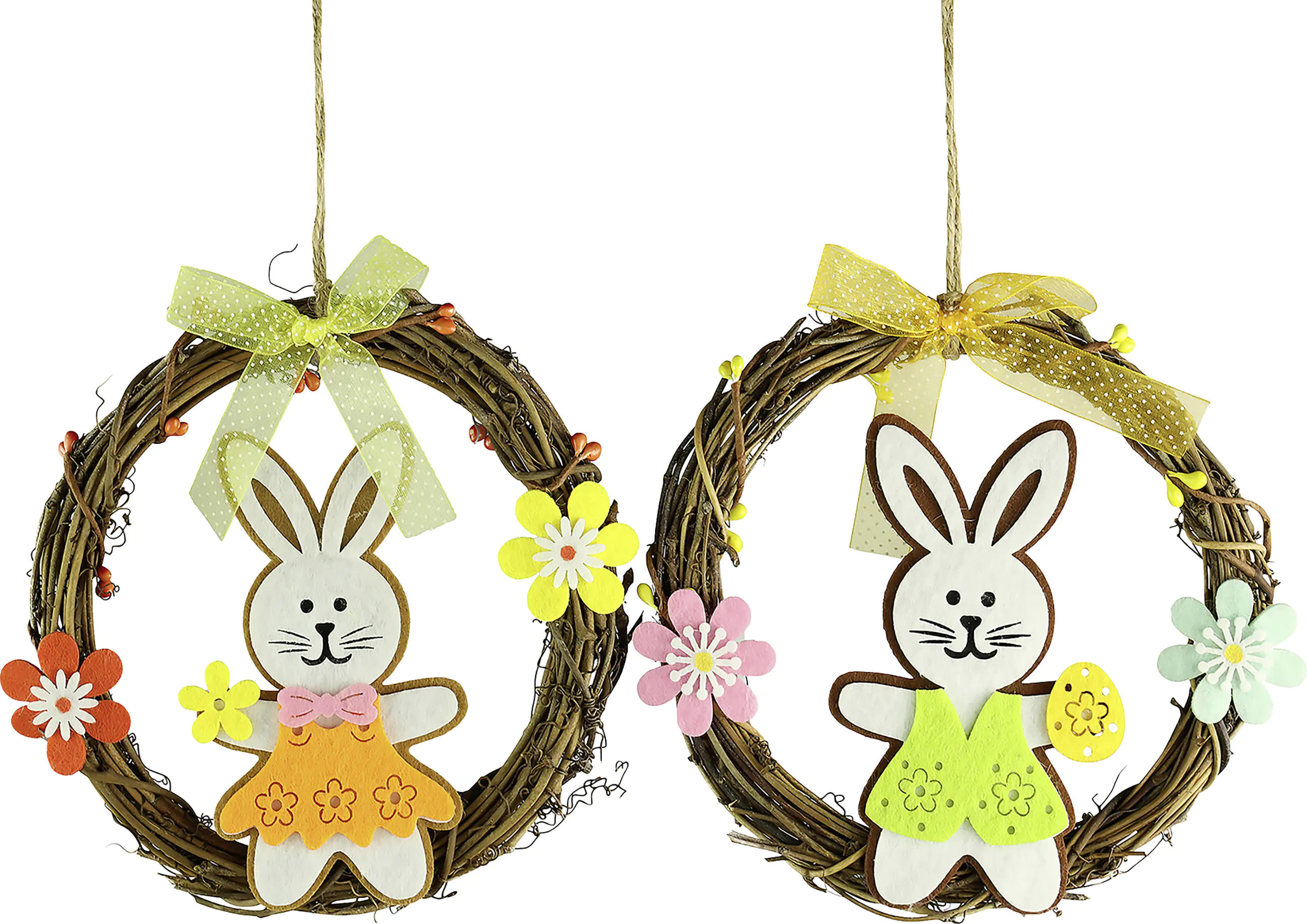 Osterkranz Rattan Filz 16 x 3 cm natur bunt Osterkranz Rattan Filz 16 x 3 cm natur bunt