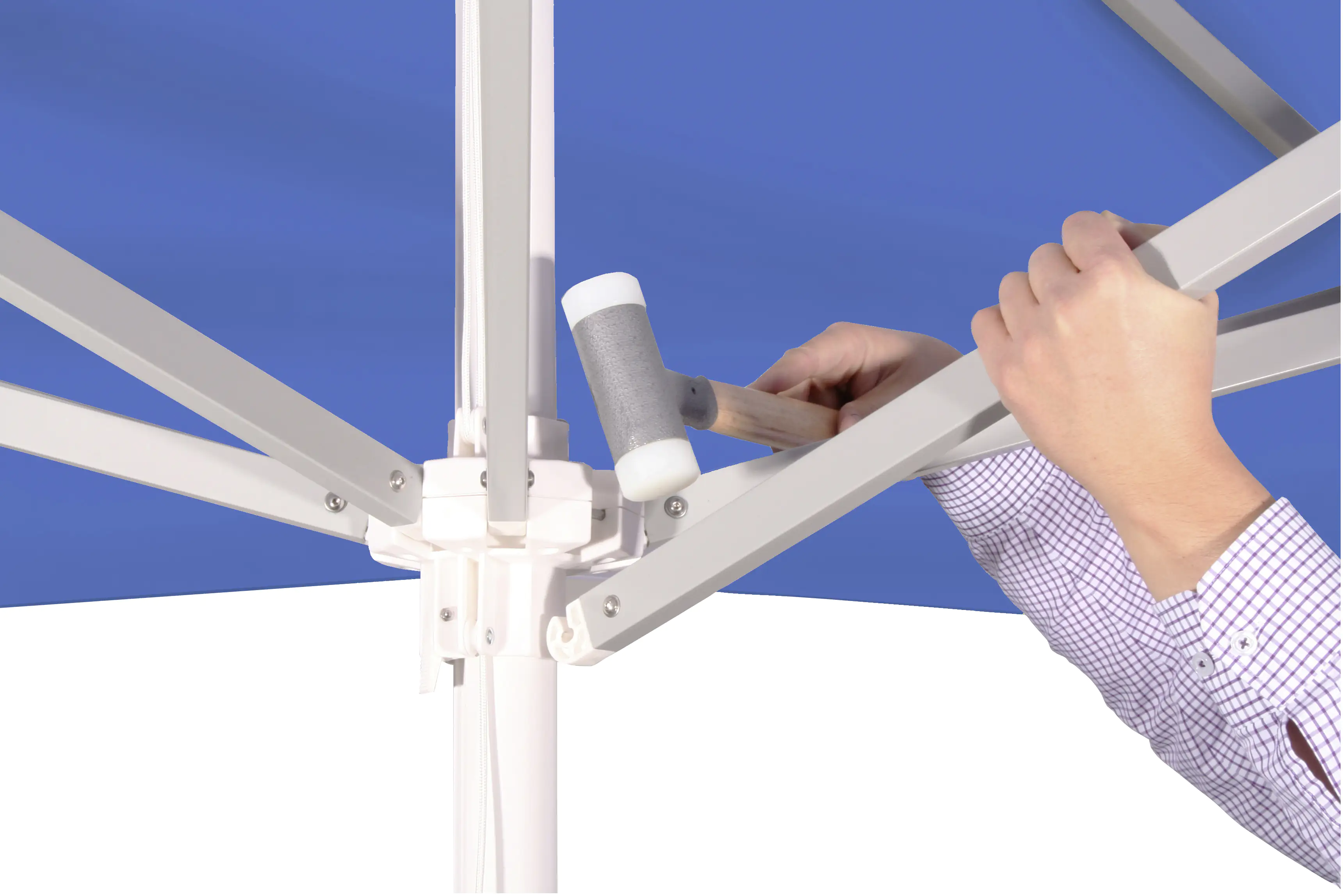 Schneider Sonnenschirm Quadro royalblau 300 x 300 cm