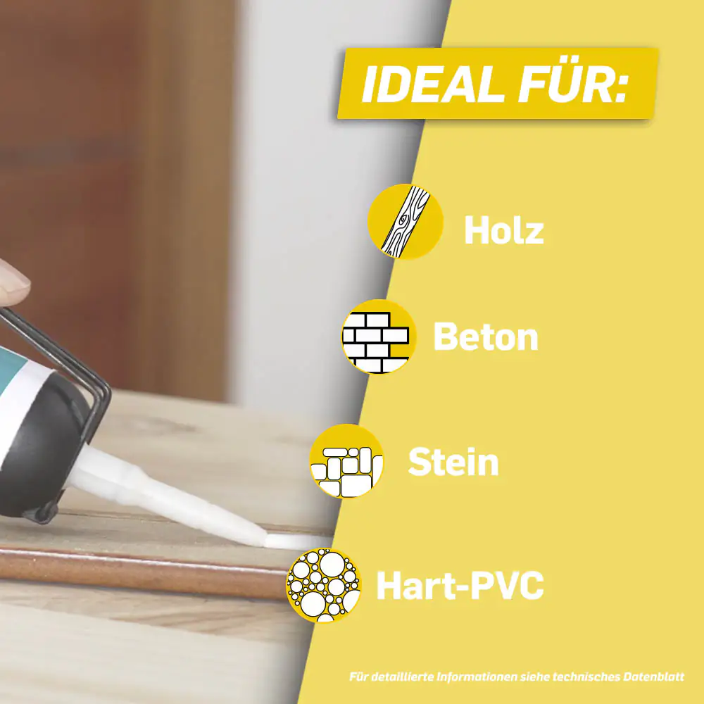 Pattex Kleben statt Bohren Montagekleber 133 g Spender, weiß Pattex Kleben statt Bohren Montagekleber 133 g Spender, weiß