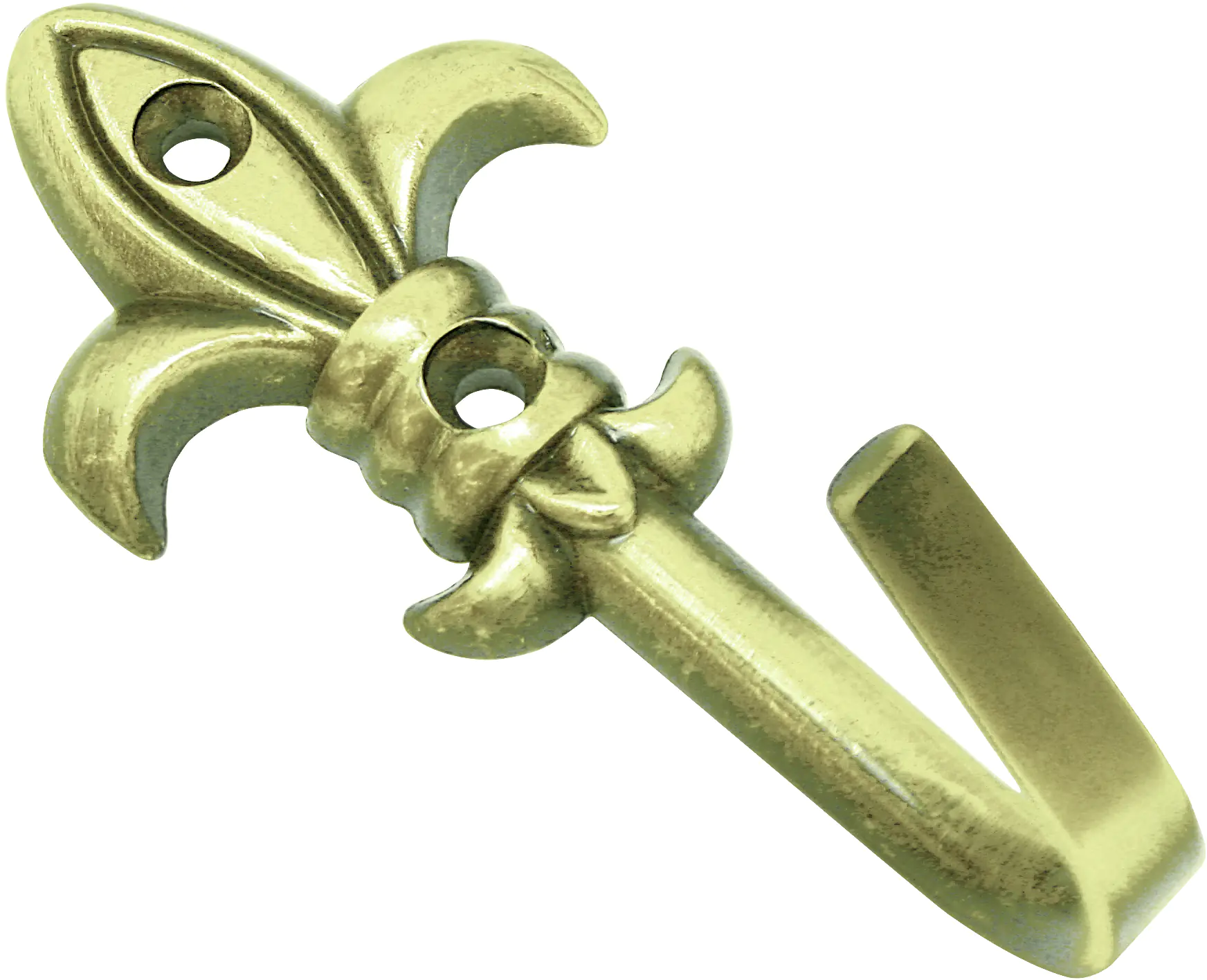 Gardinia Zierhaken Lilie messing-poliert, 5,5 cm, 2 Stück