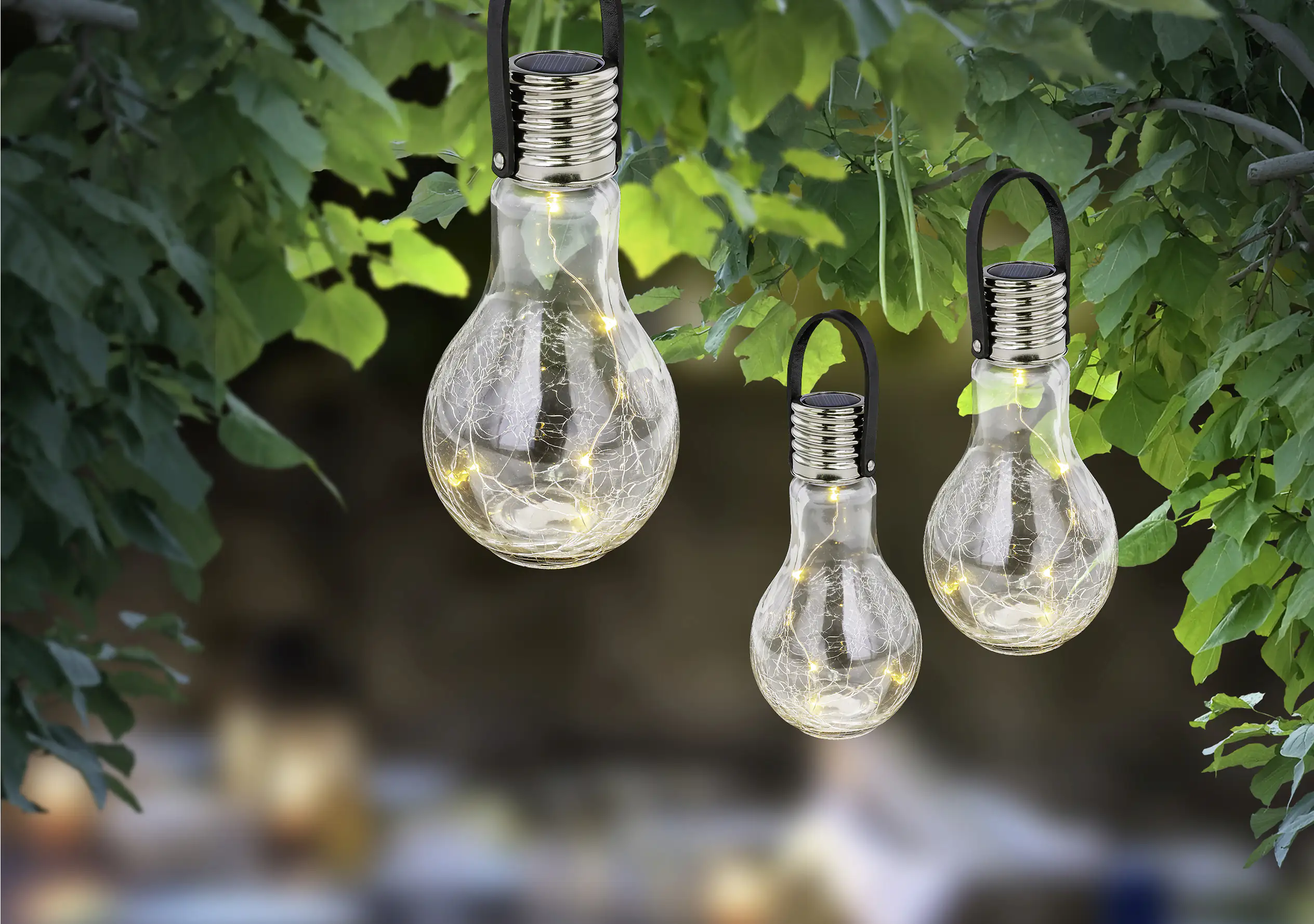 Globo LED Solarleuchte klar