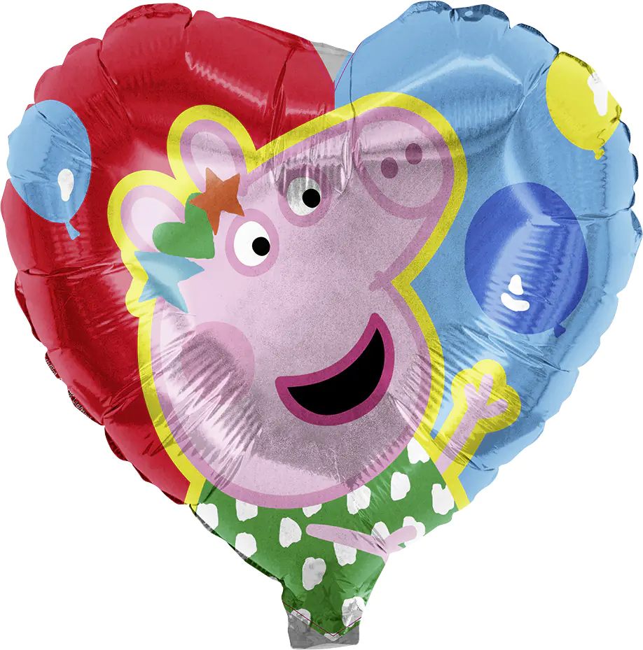 Folienballon Peppa Pig Herz 45 cm Folienballon Peppa Pig Herz 45 cm