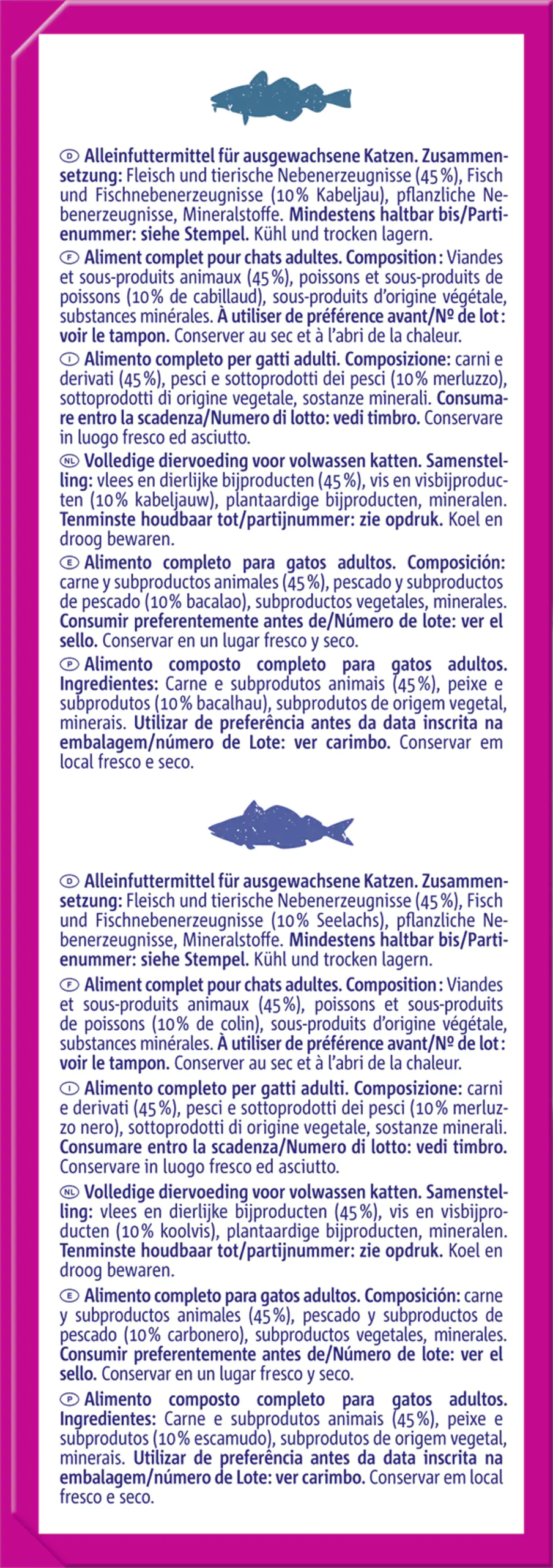 Vitakraft Poésie Katzenfutter Délice Sauce Fish Selection 6 x 85 g