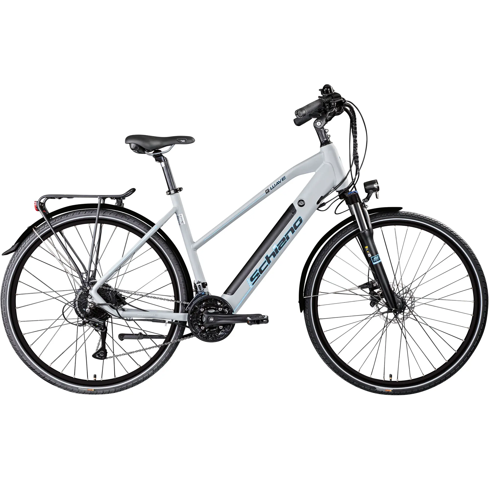 Schiano E-Bike Voke Trekking 28 Zoll 24-Gang 418 Wh grau