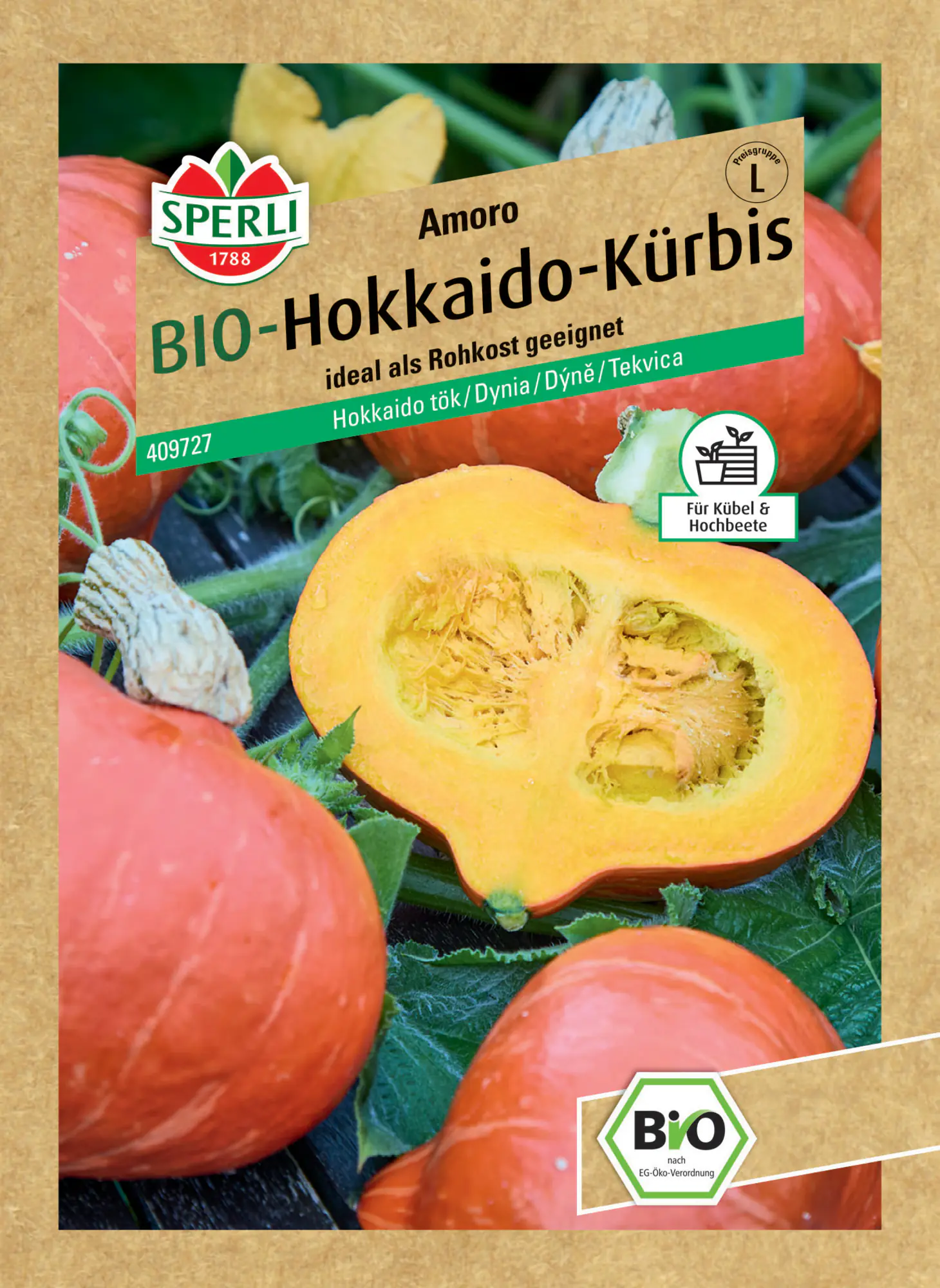 Sperli BIO Hokkaido-Kürbis Herzform F1