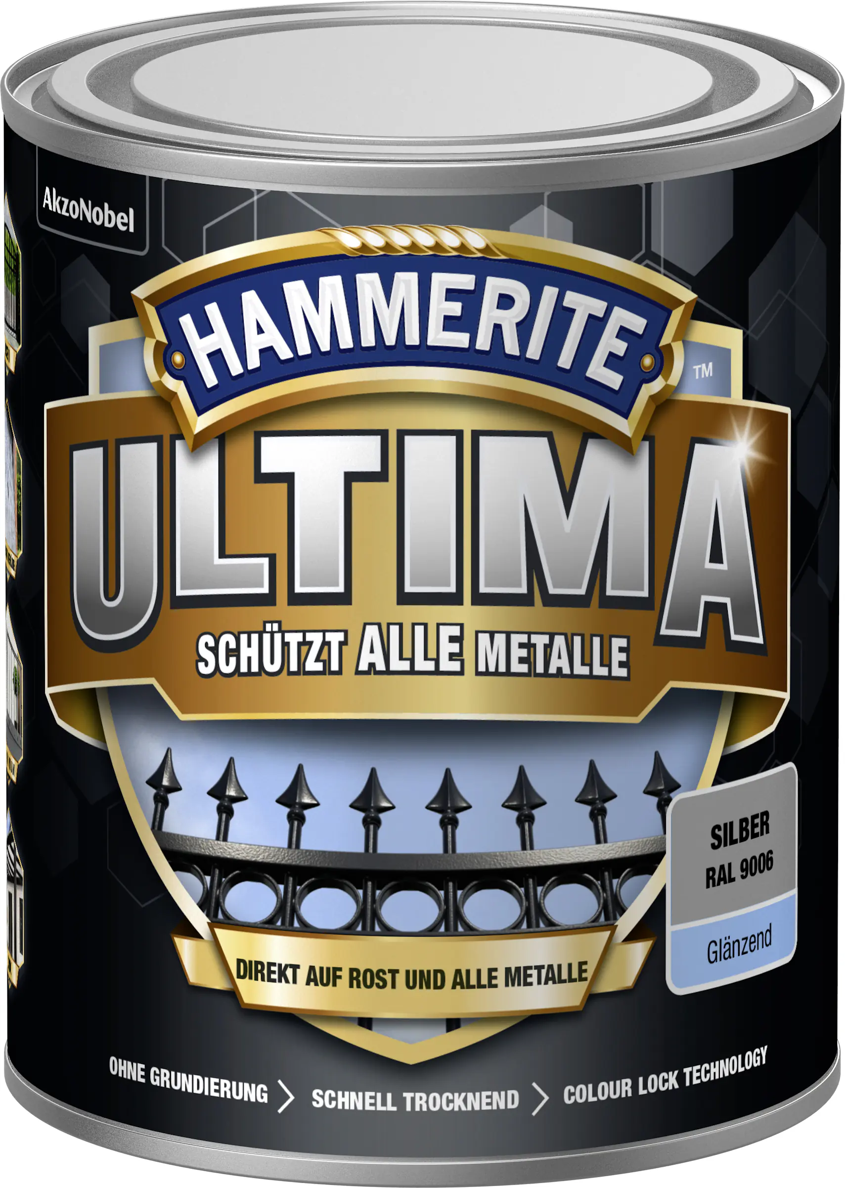 Hammerite Ultima Metall-Schutzlack 750 ml silber glänzend