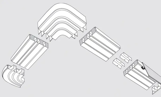 Gardinia Vorhangschiene GE 2-läufig, weiß, 120 cm