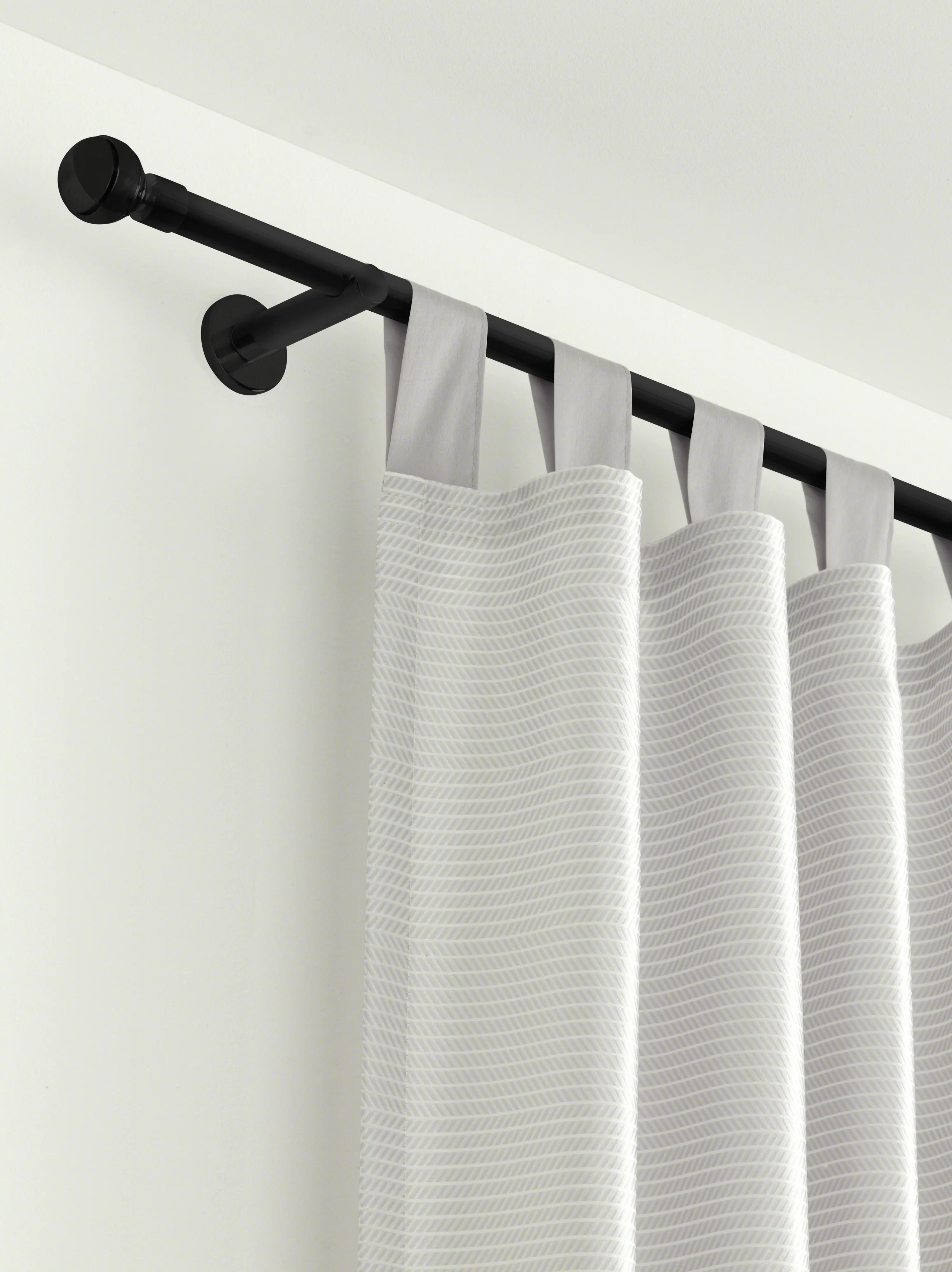 Gardinia Endstück für Gardinenstange Chicago Kugel für Ø 20 mm schwarz-matt