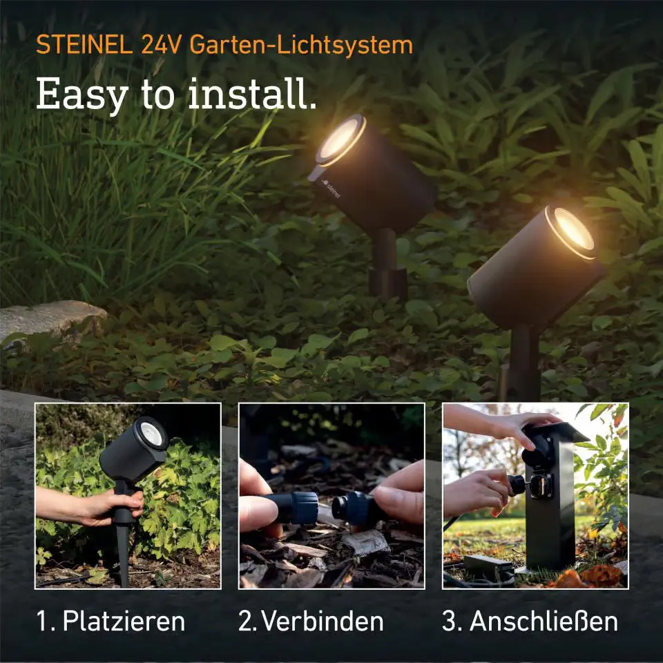 Steinel LED Strahler Spot Garden 24V schwenkbar warmweiß-neutralweiß anthrazit