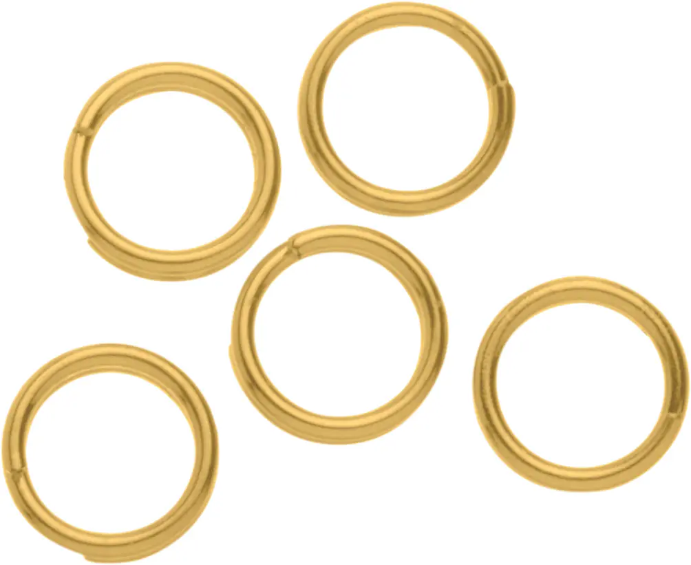 Glorex Spaltringe 7 mm 15 Stück, goldfarben