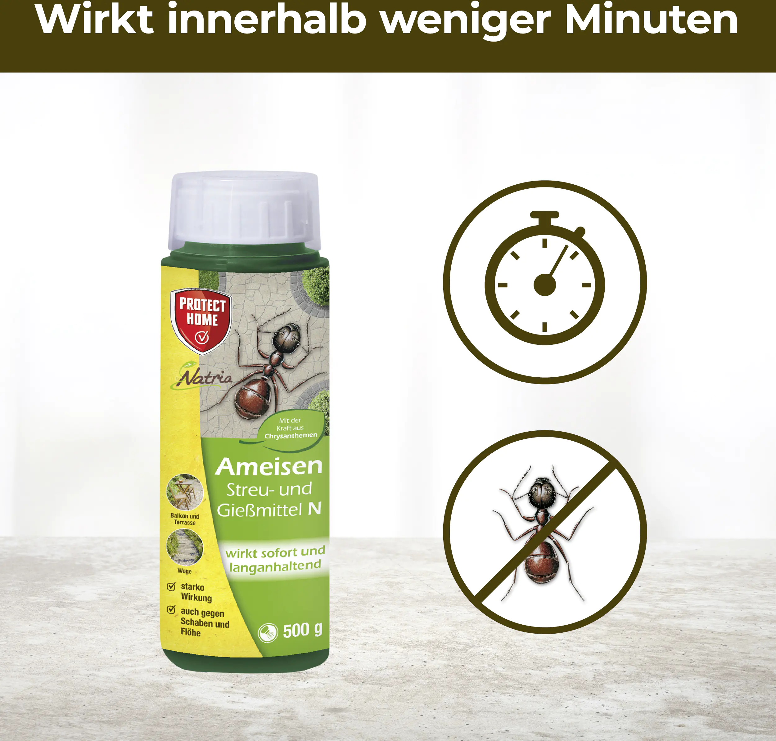 Protect Home Natria Ameisen Streu- und Gießmittel N 500 g
