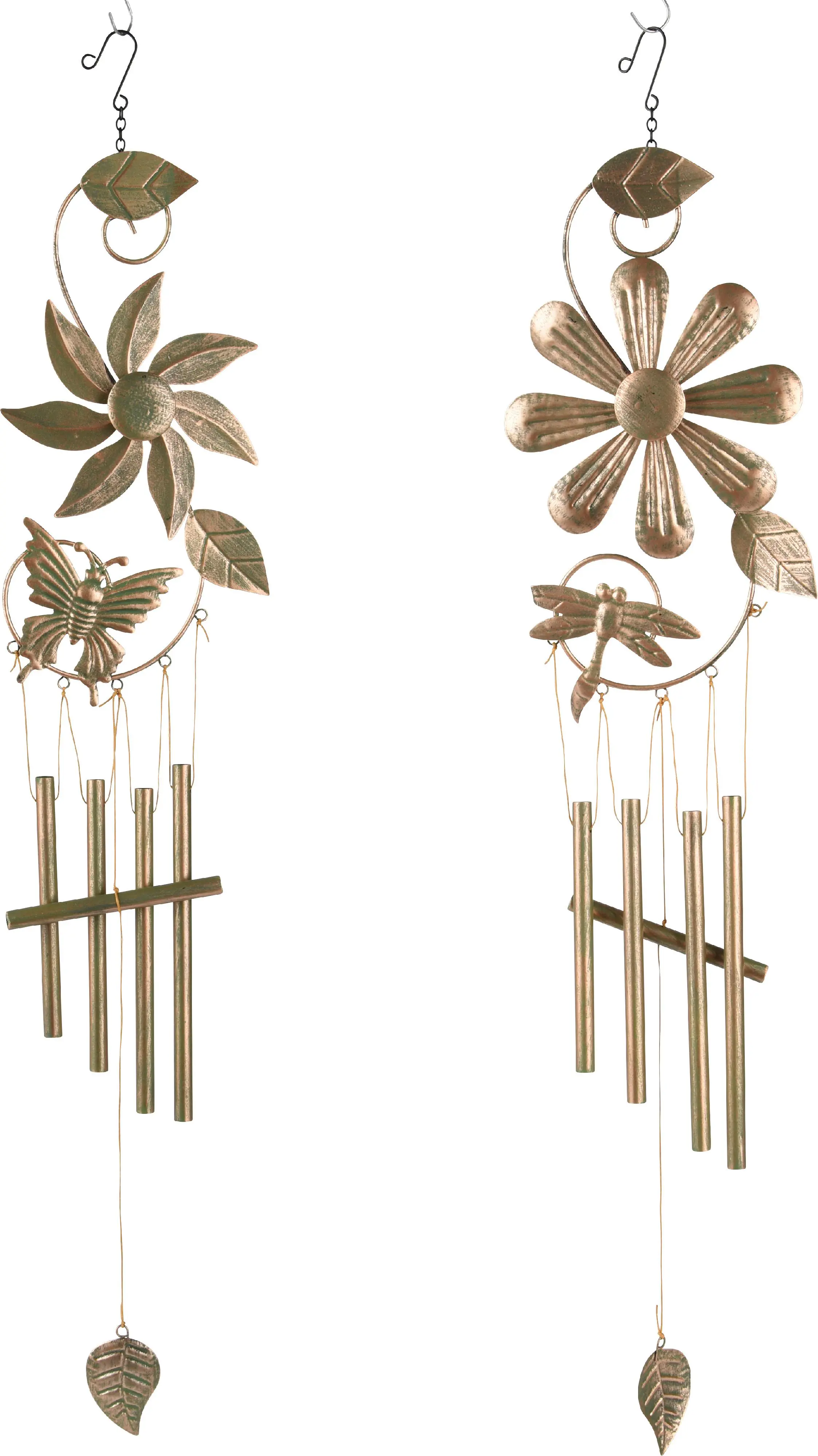 Kaemingk Windspiel Blumen Eisen braun 85 cm