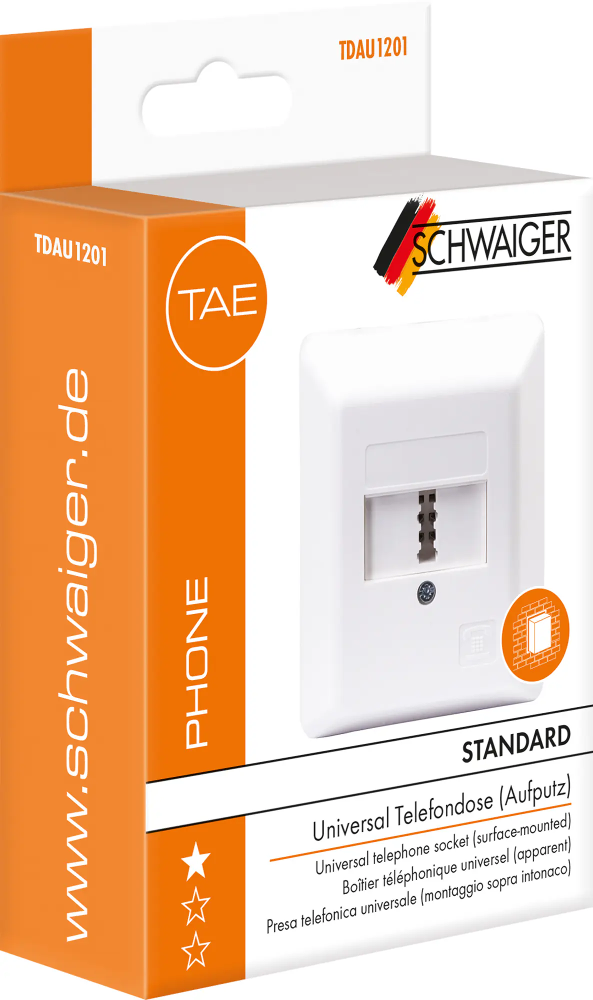 Schwaiger TAE Anschlussdose Aufputz universal