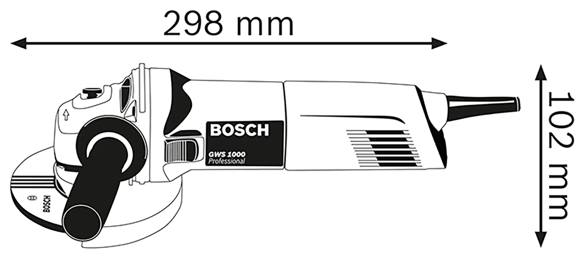 Bosch Professional Winkelschleifer GWS 1000 W