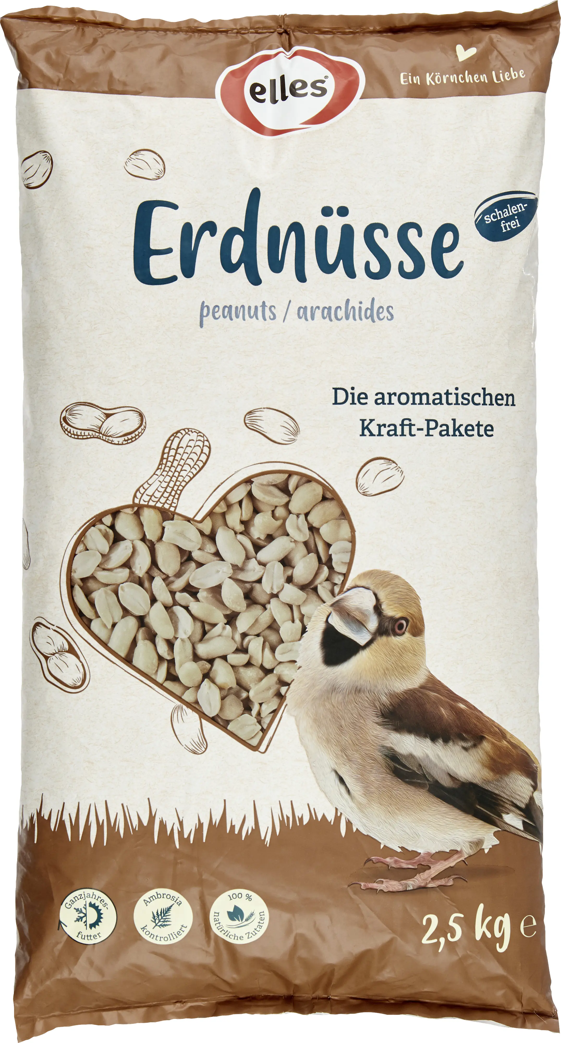 Elles Wildvogelfutter Erdnüsse 2,5 kg