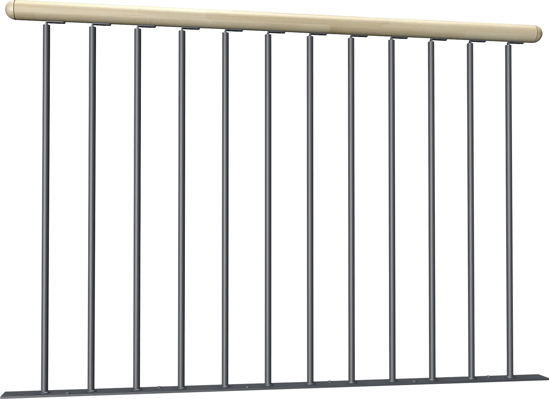 Dolle Brüstungsgeländer für Spindeltreppe Winnipeg Handlauf Buche 150 cm