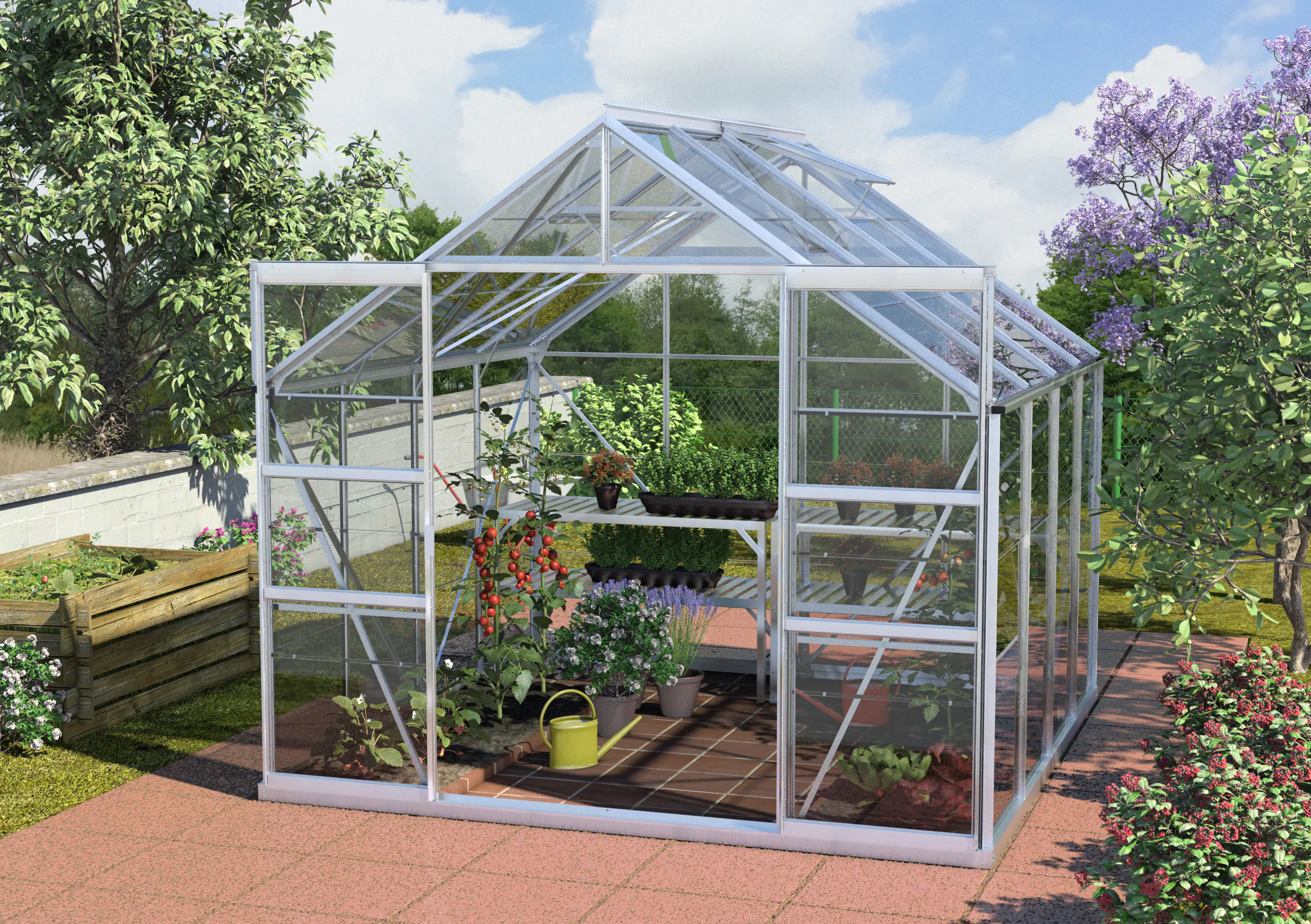 Vitavia Gewächshaus Mars 6700 254 x 254 cm 3 mm Sicherheitsglas