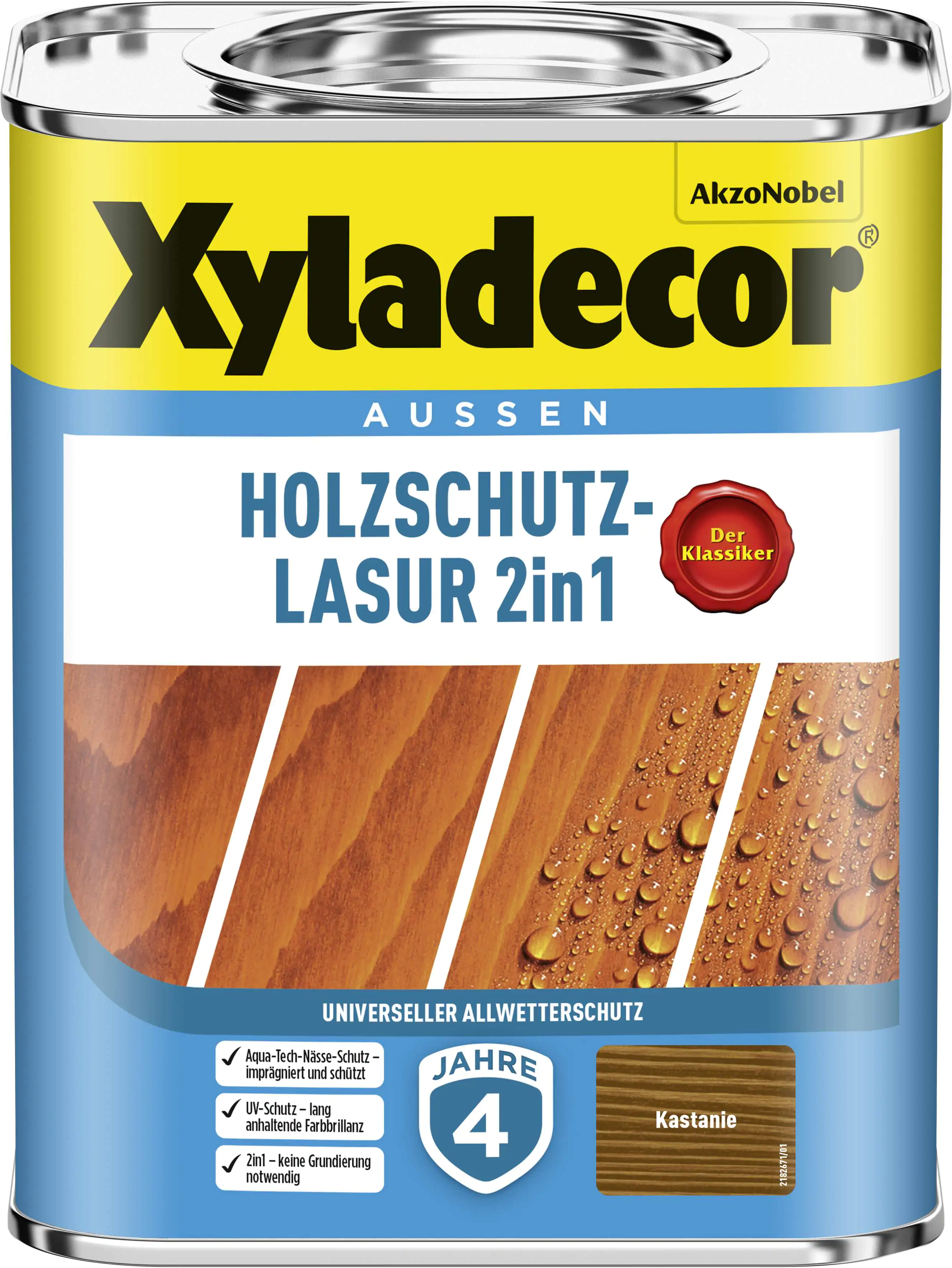 Xyladecor Holzschutzlasur 750 ml kastanie 2in1