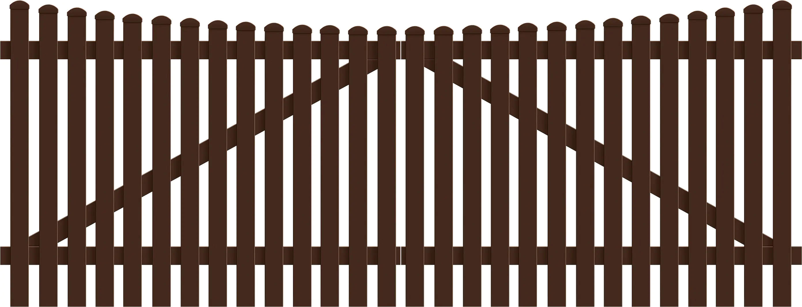 KM Zaun Doppeltor Meran Unterbogen 314,5 x 180 cm, braun