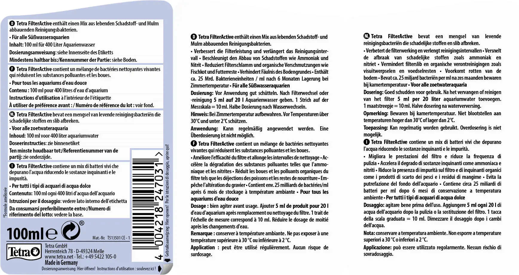Tetra FilterActive 100 ml