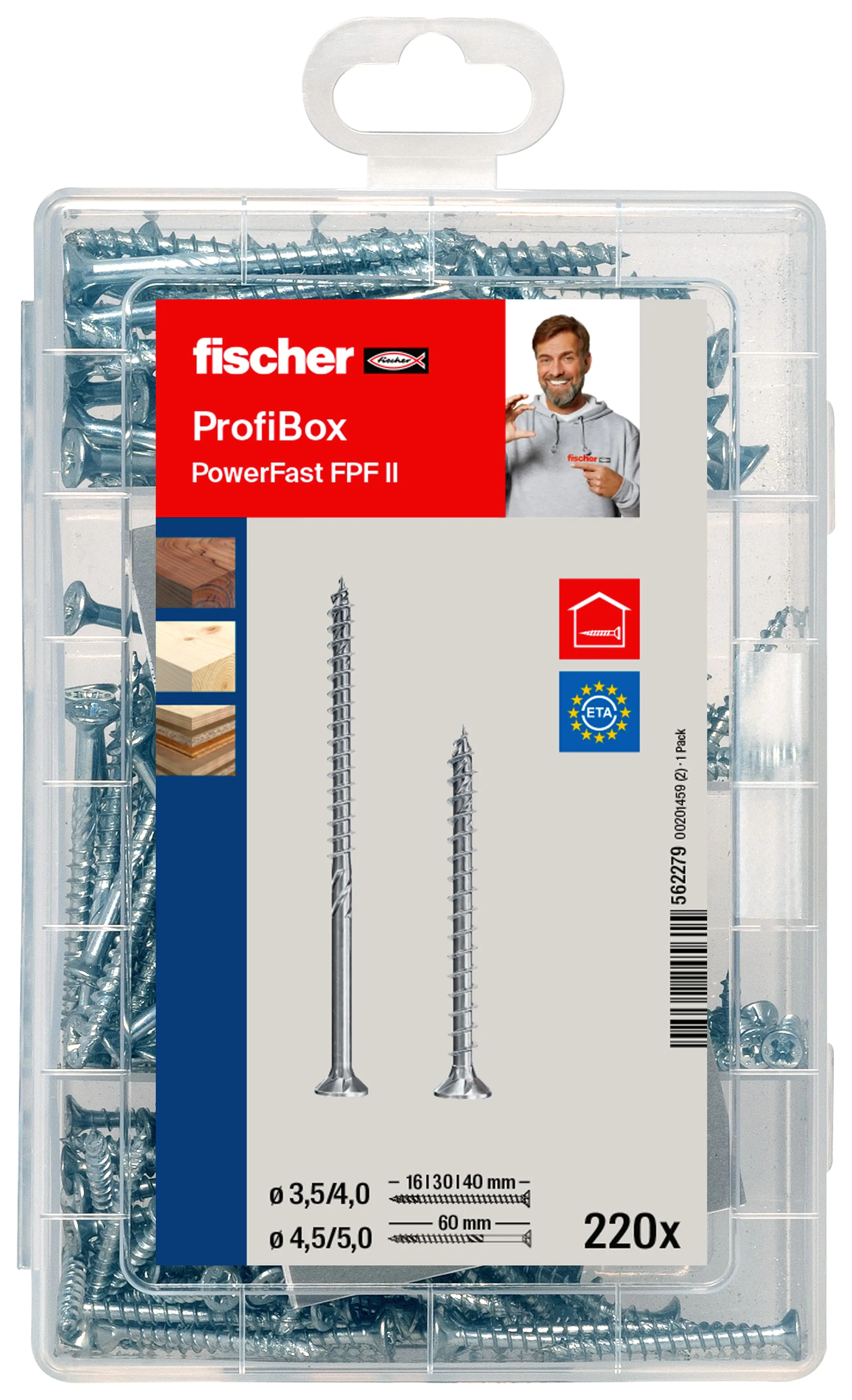 Fischer Schrauben-Box PowerFast II SK PZ 220-teilig Fischer Schrauben-Box PowerFast II SK PZ 220-teilig