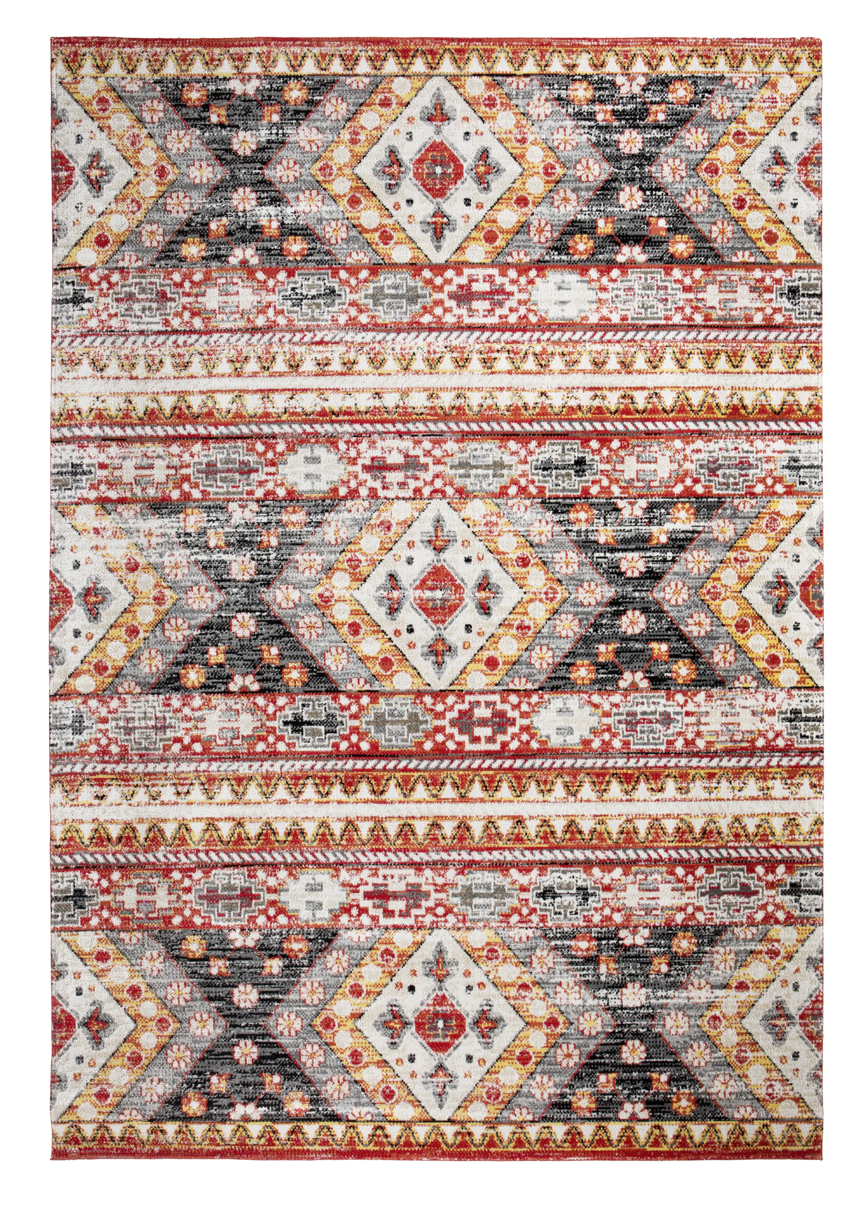 4002398935120 Andiamo In- und Outdoorteppich Bonnie multicolor grau-rot, 160 x 230 cm