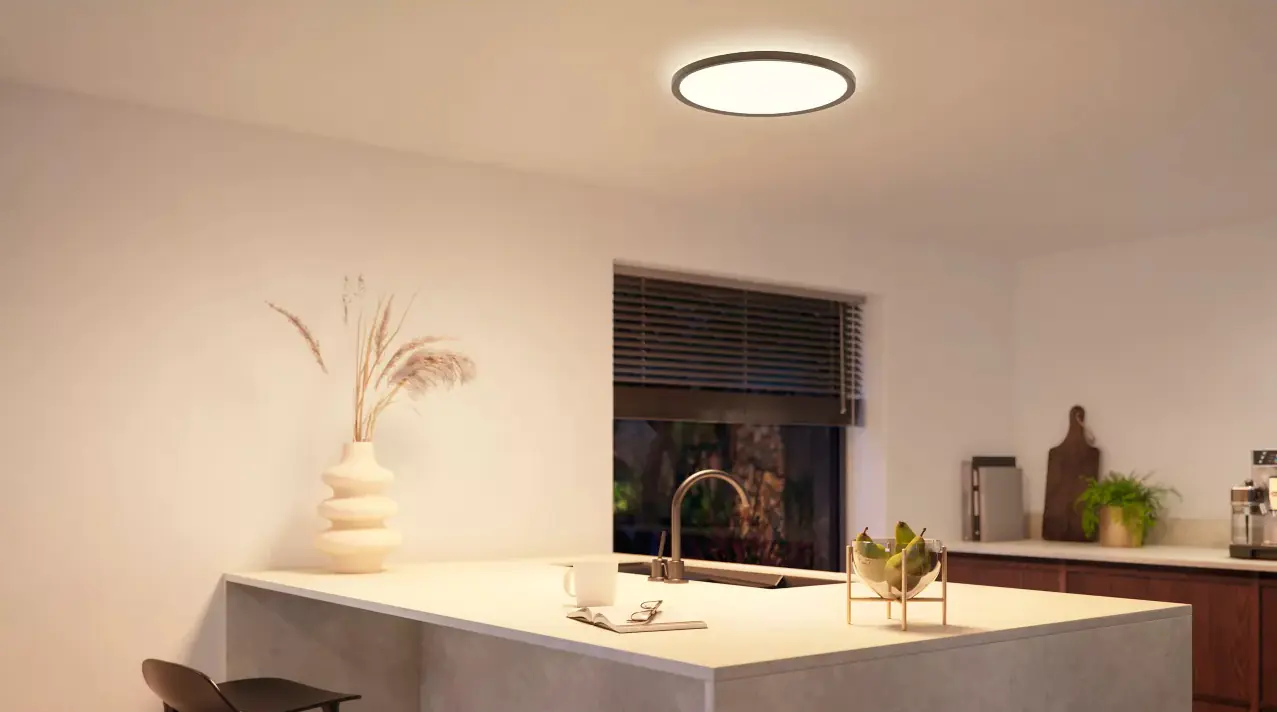 Philips Hue LED Deckenleuchte Tento + Bridge rund schwarz 43 x 3 cm RGB Philips Hue LED Deckenleuchte Tento + Bridge rund schwarz 43 x 3 cm RGB