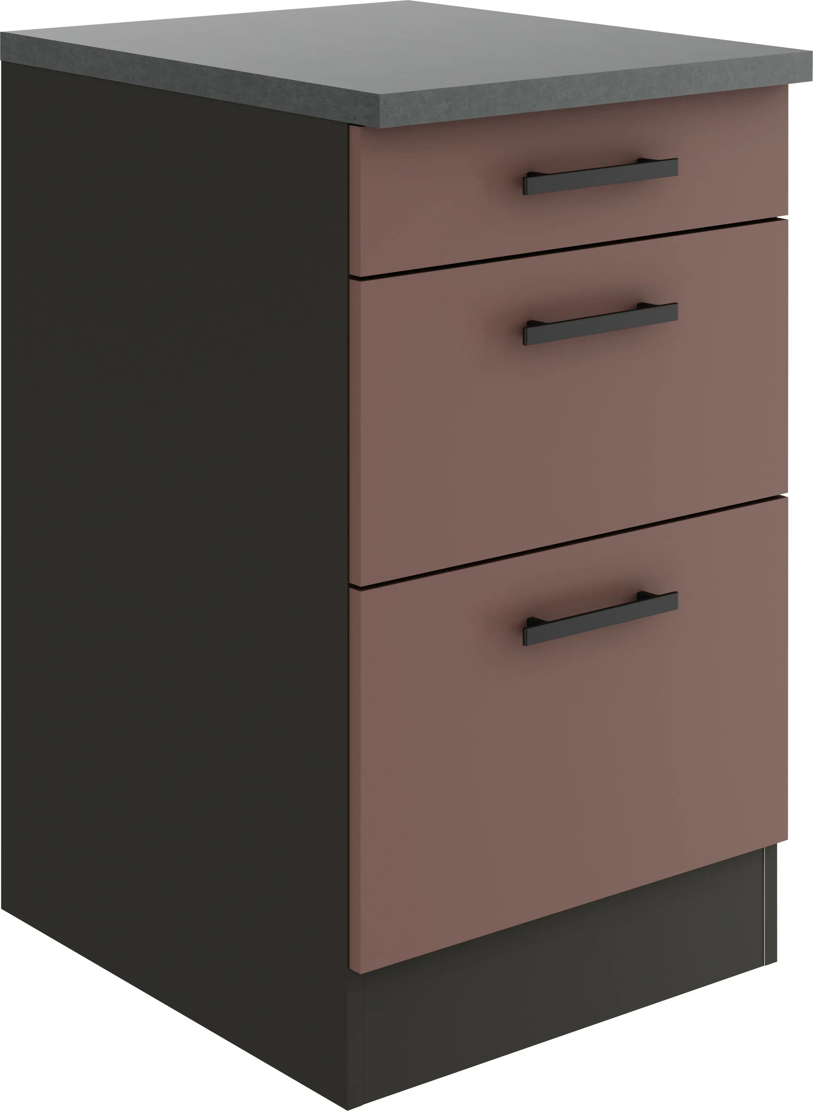 Optifit Unterschrank Nizza 407 rostrot/anthrazit matt 50 cm 