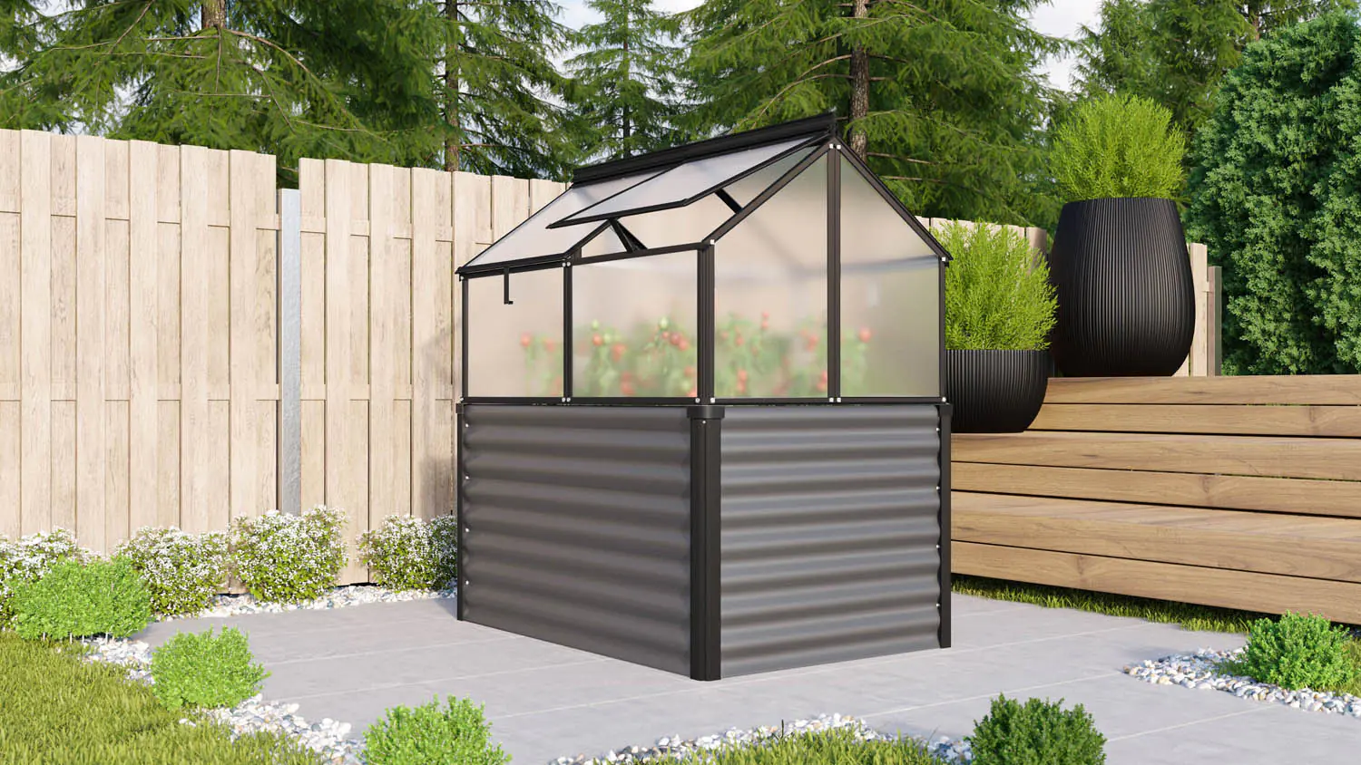 Vitavia Hoch-Frühbeet Paris 83,1 x 119 x 71,9 cm 4 mm Hohlkammerplatten