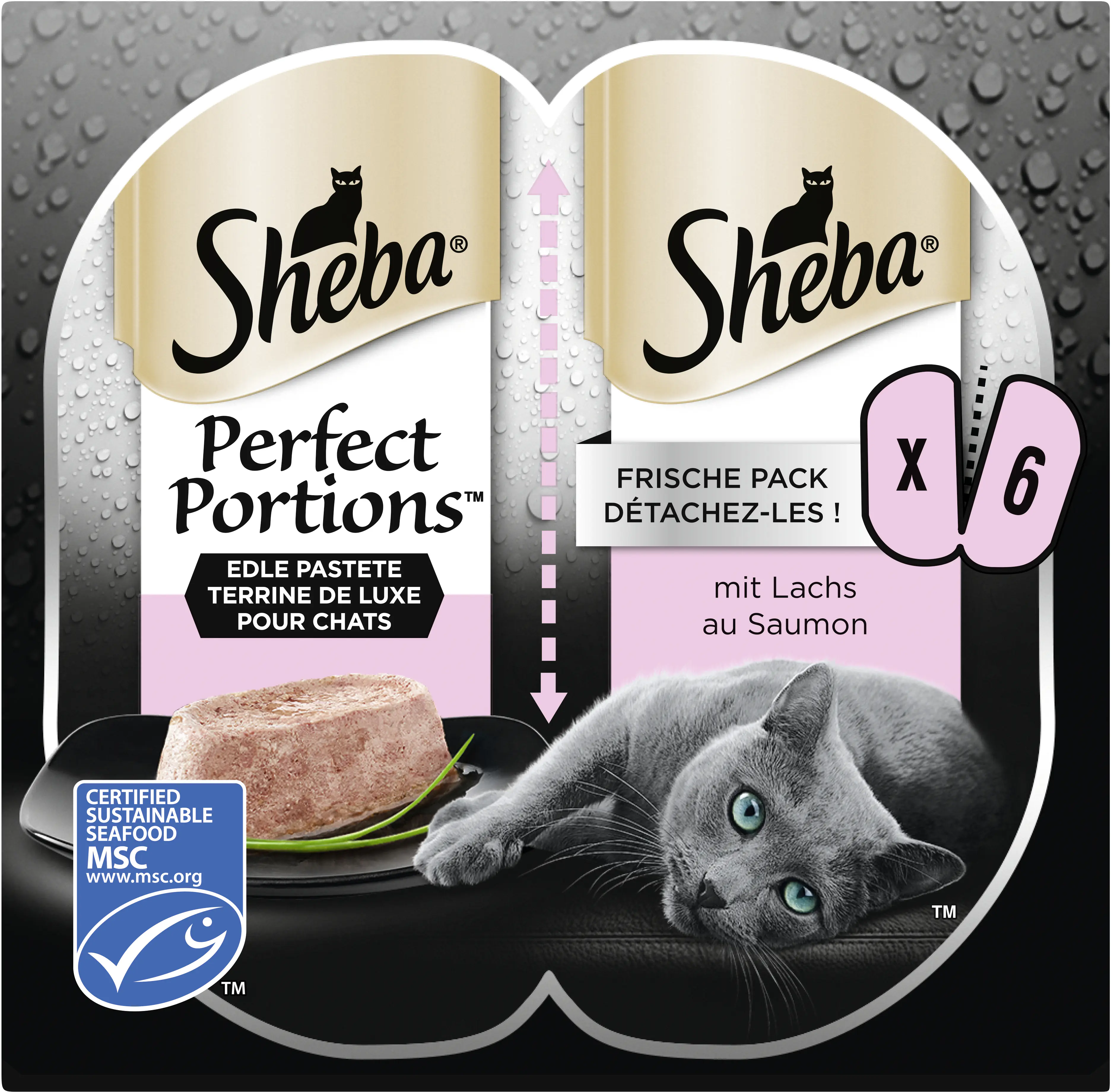 Sheba Perfect Portions Katzennassfutter Adult 6 x 37,5 g Lachs