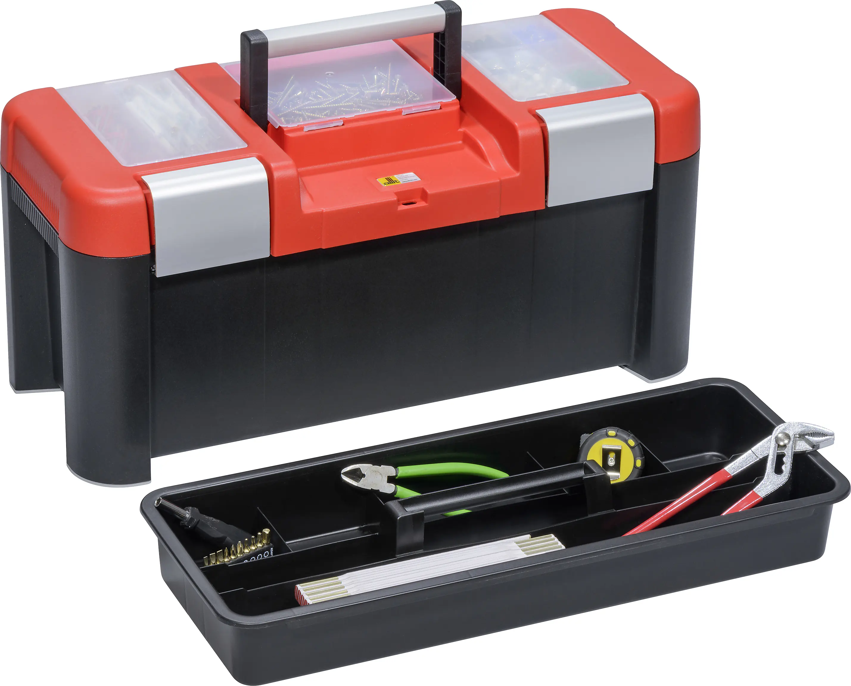 Allit Profi-Werkzeugkoffer McPlus Alu 25 rot schwarz ohne Inhalt