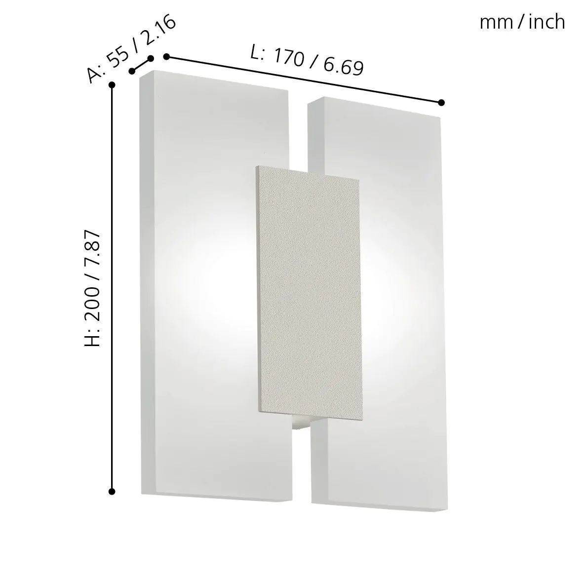 Eglo LED Wandleuchte Metrass 2 nickel-matt 20 x 17 cm warmweiß Eglo LED Wandleuchte Metrass 2 nickel-matt 20 x 17 cm warmweiß