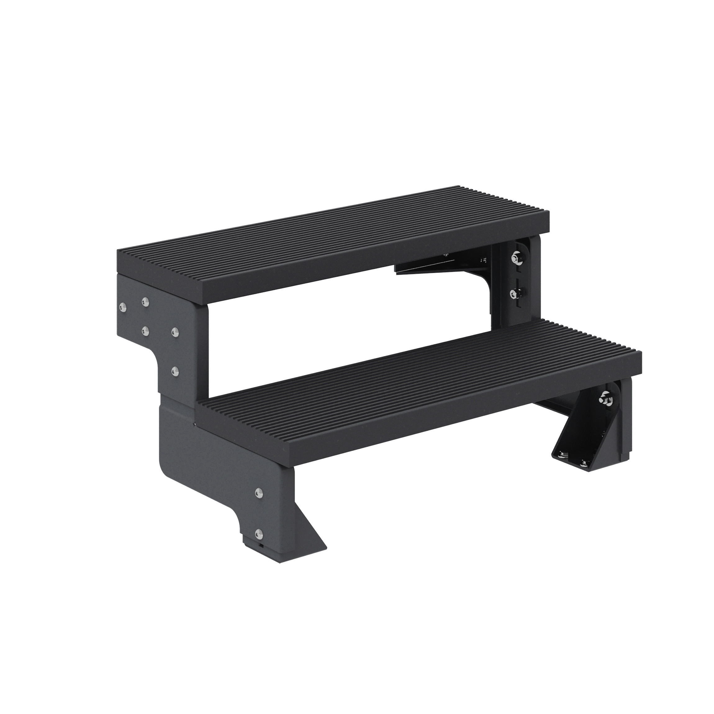 Dolle Außentreppe Trimax Gardentop 2 Stufen 100 cm ohne Geländer anthrazit