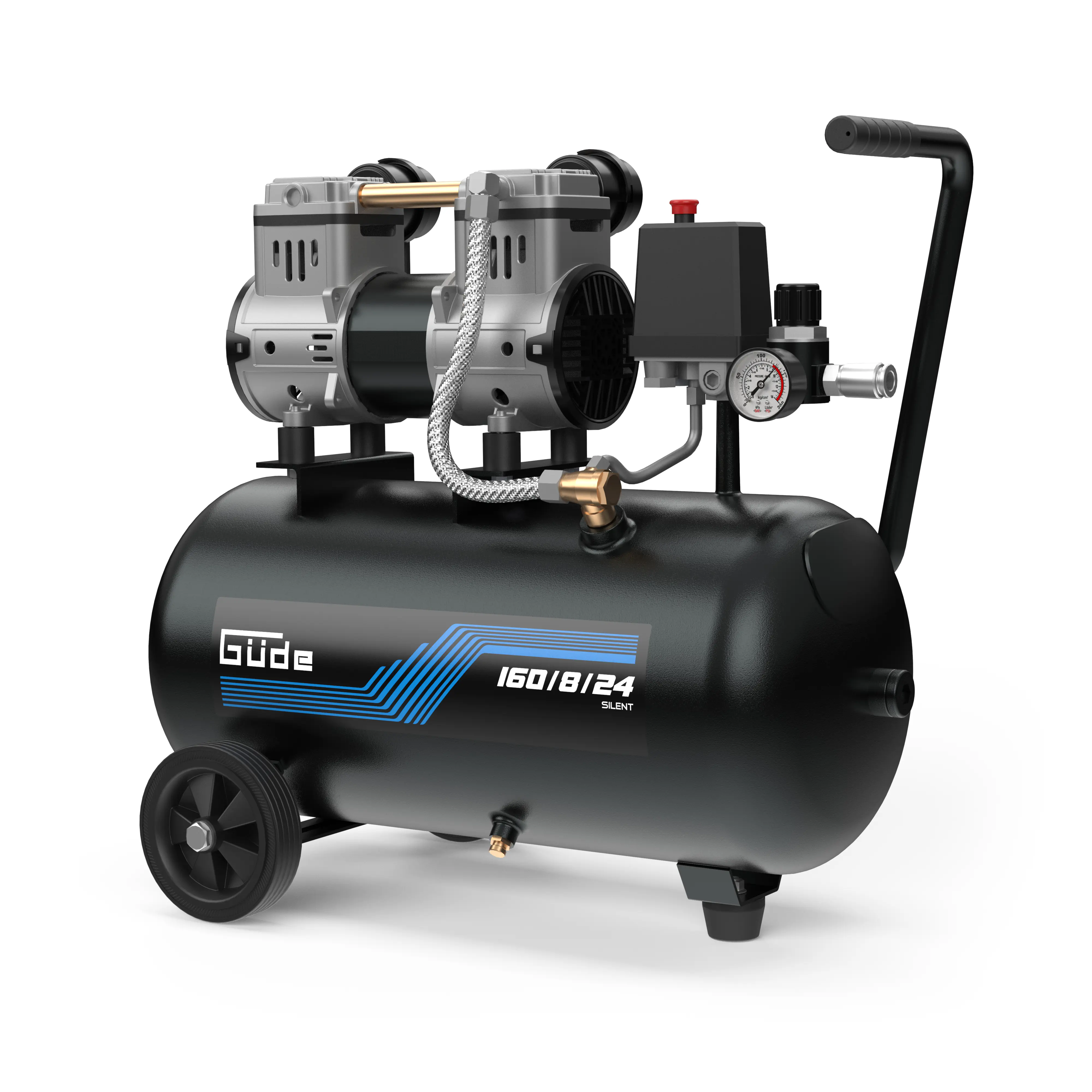 Güde Kompressor Airpower 160/8/24 SILENT max. 8 bar 24 l 1100 W 230 V