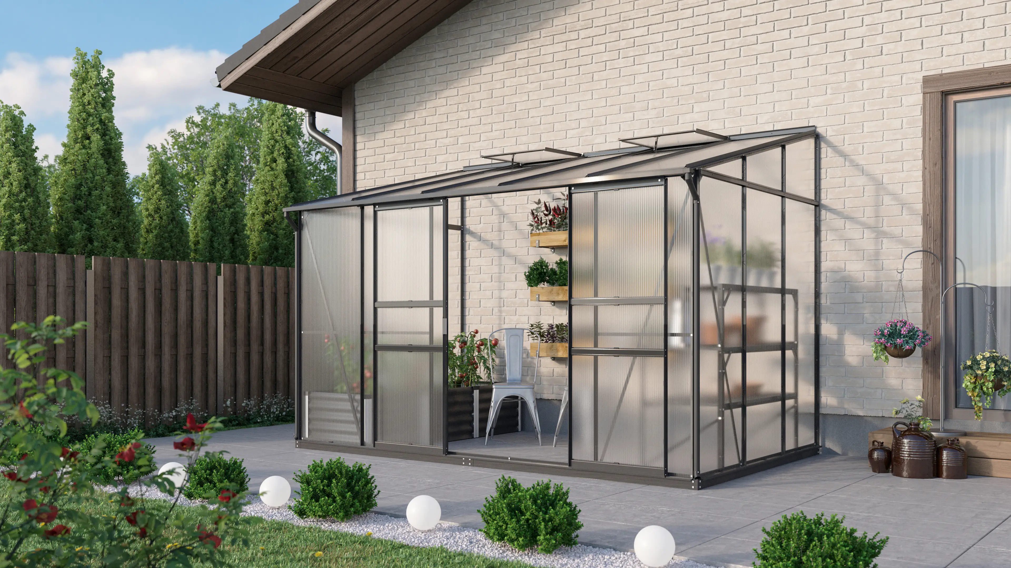 Vitavia Gewächshaus Osiris 6500 190 x 317 cm 4 mm Hohlkammerplatten