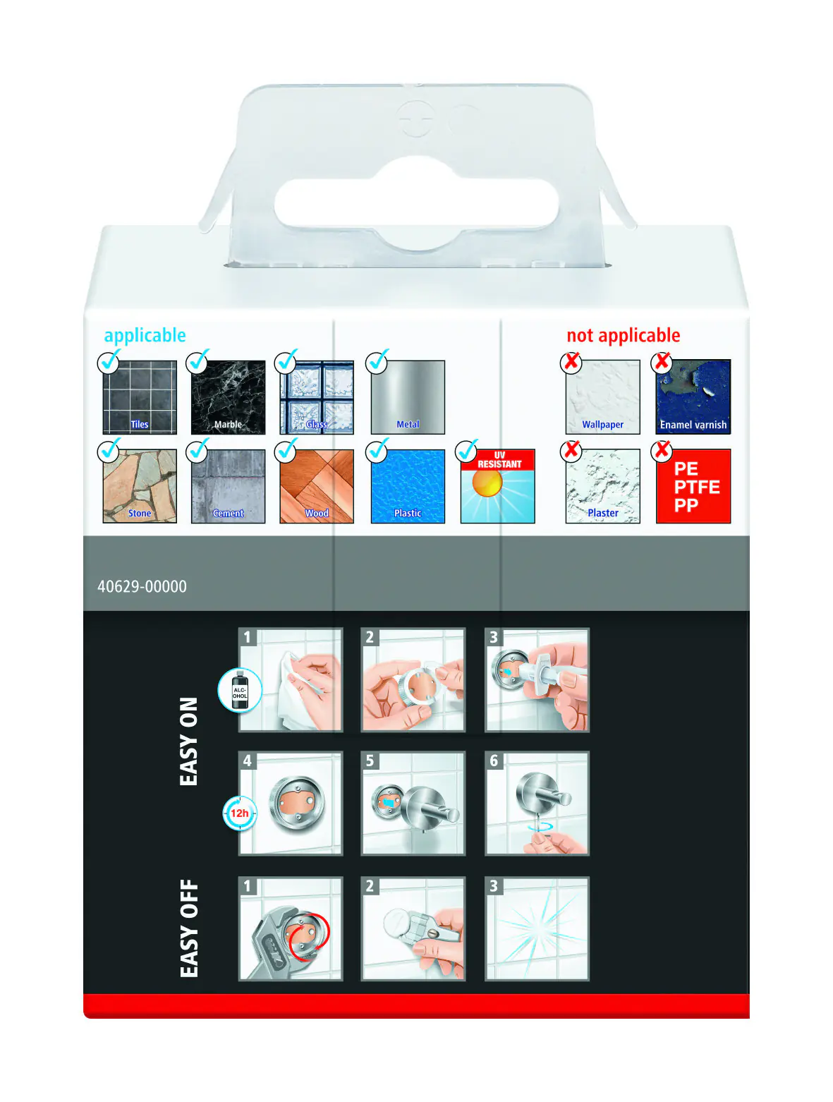 tesa Handtuchhaken EKKRO zum Kleben chrom