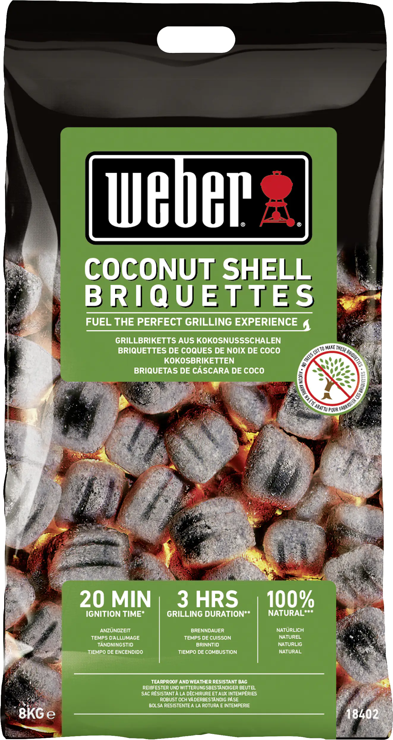 Weber Kokosnuss Briketts - 8 kg