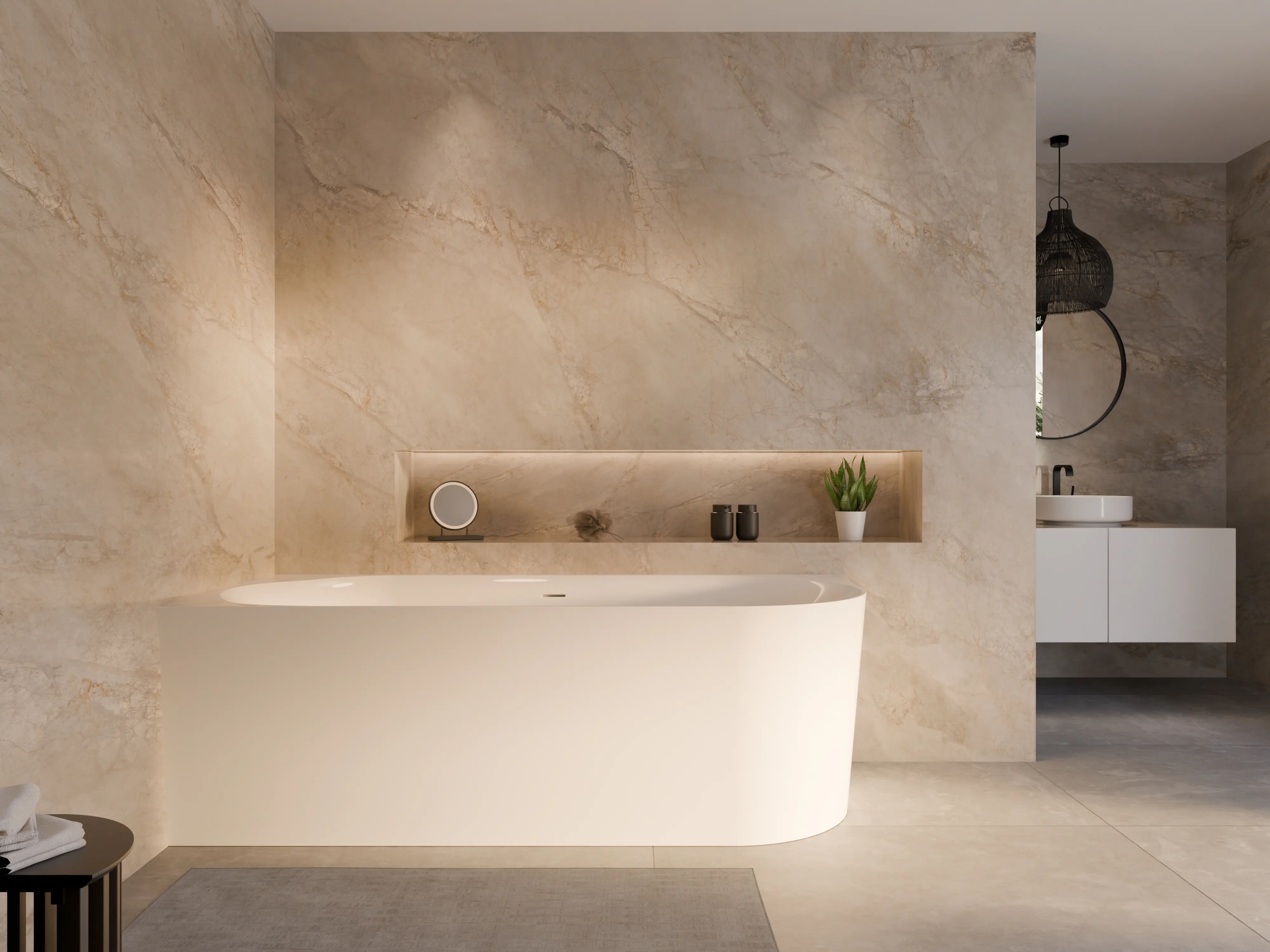 Ottofond Badewanne Mince Corner rechts 170 x 75 cm weiß