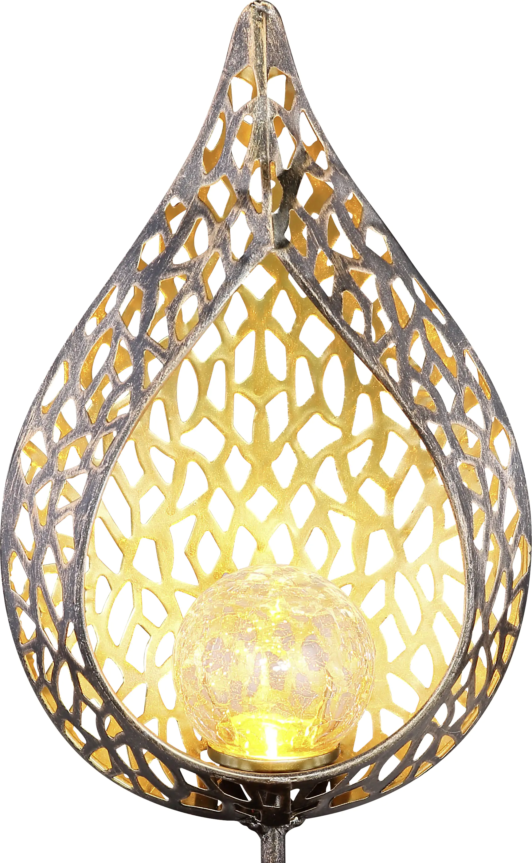 Globo LED Solarleuchte gold warmweiß