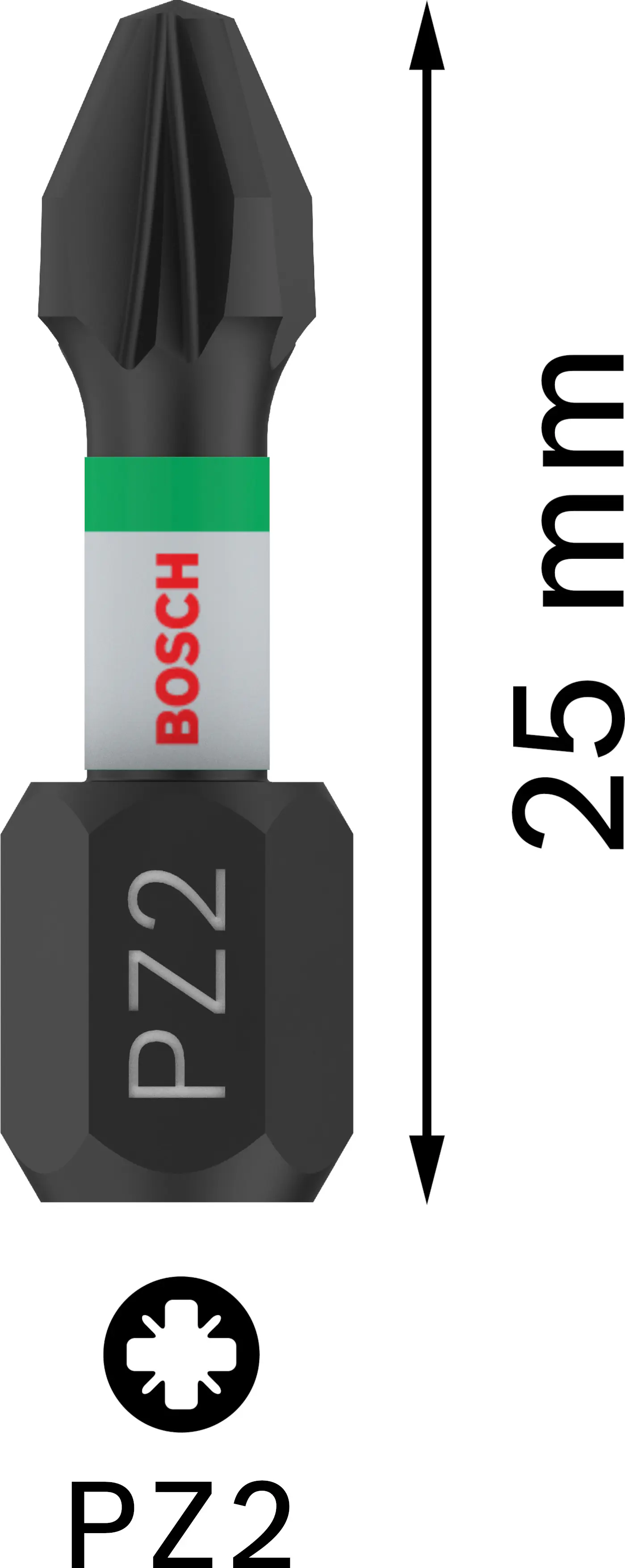 Bosch PRO Impact Bit PZ2 25 mm 2-teilig