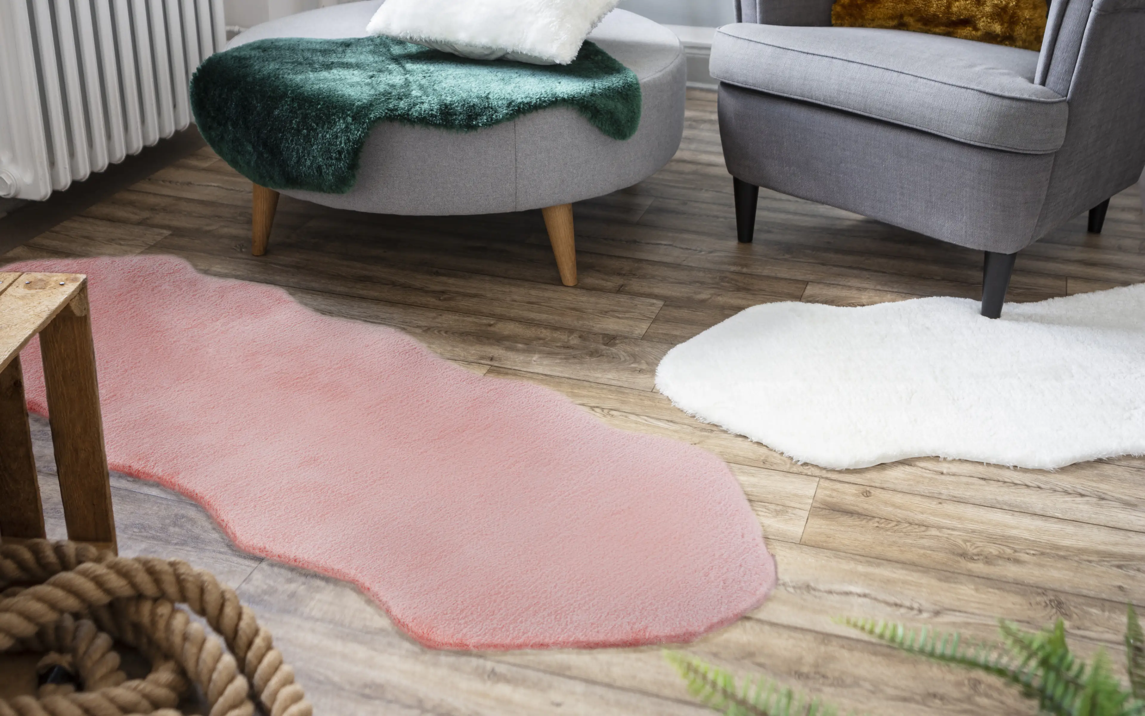 Andiamo Kunstfell Lambskin rosa, 55 x 160 cm