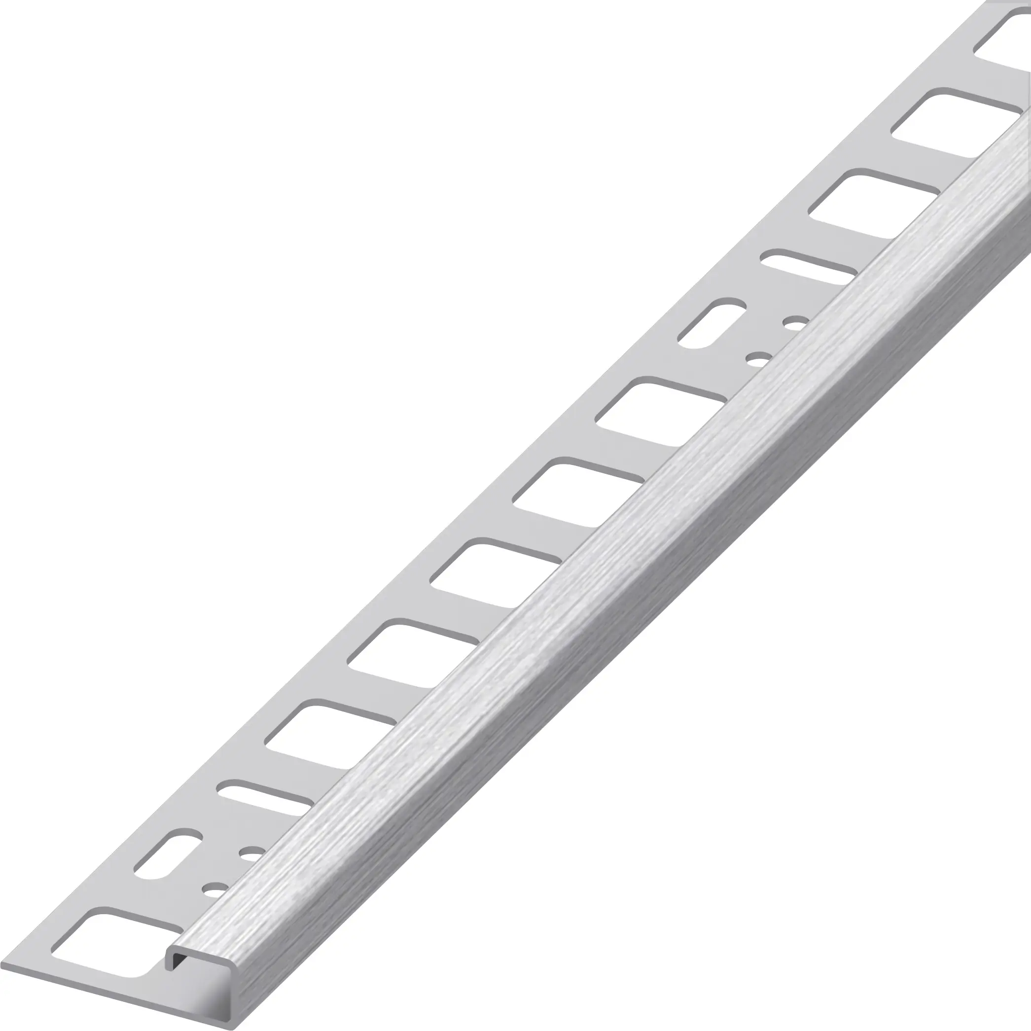 alfer Quadrat-Profil 1 m, 10 x 20 mm Edelstahl gebürstet