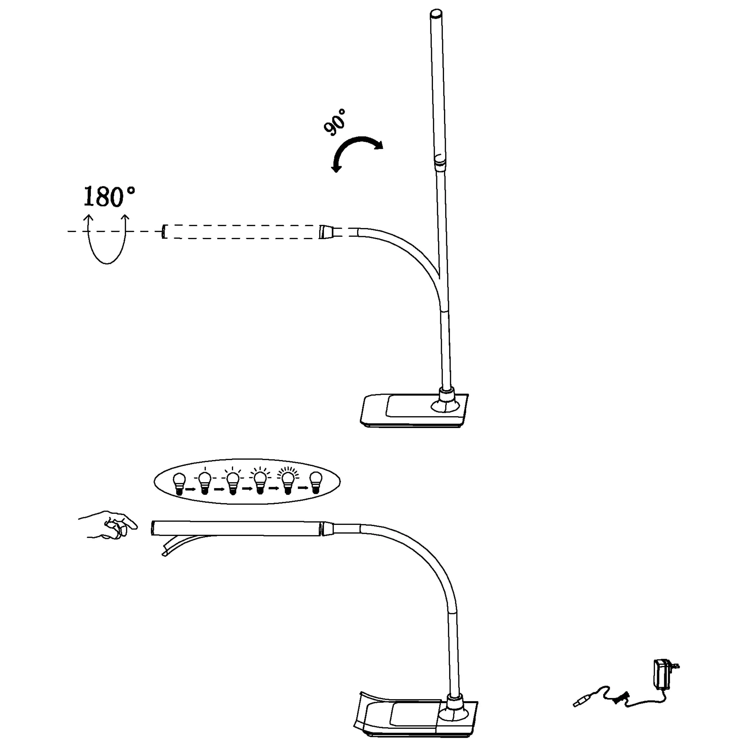 Eglo LED Tischleuchte Laroa weiß 32,5 x 12 cm dimmbar, neutralweiß Eglo LED Tischleuchte Laroa weiß 32,5 x 12 cm dimmbar, neutralweiß