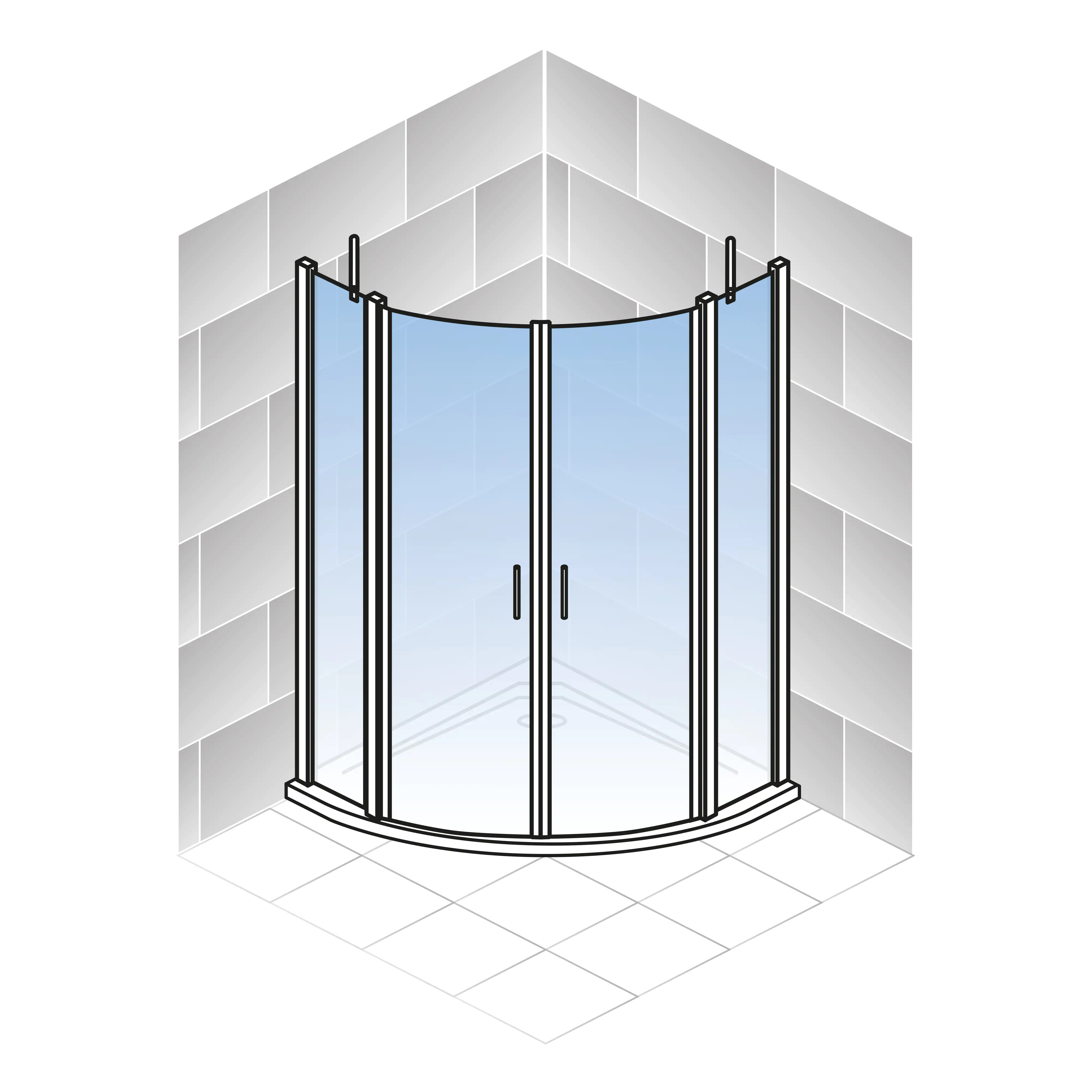 Schulte Runddusche 90 x 90 x 192 cm Alexa Style 2.0