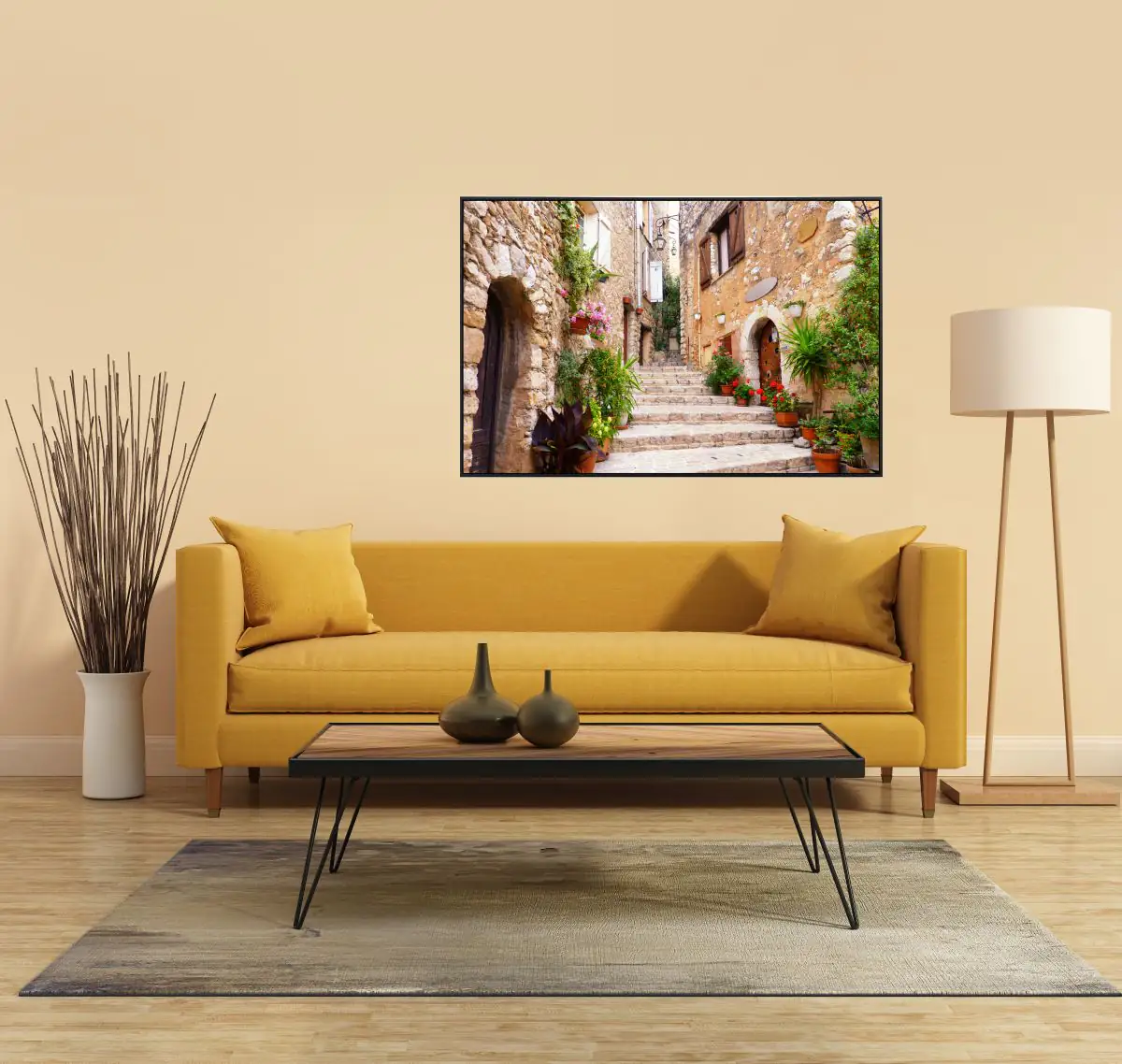 papermoon Infrarotheizkörper EcoHeat 60x120 cm 1200 Watt, Mallorca Gasse