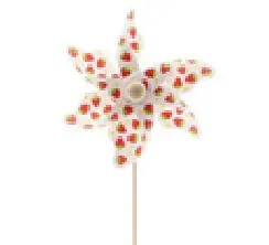 Flamingo Gartenstecker Windrad Kunststoff 8,5 x 58,5 cm Erdbeere