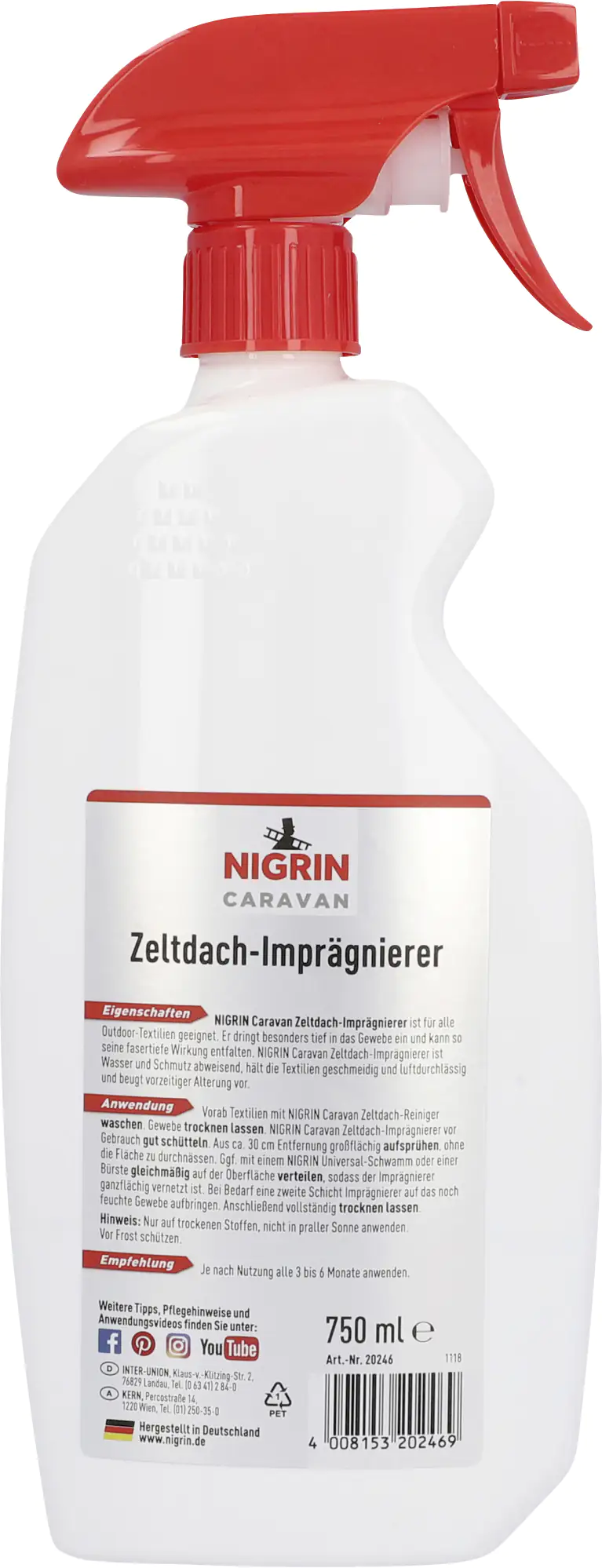 Nigrin Caravan Zeltdach-Imprägnierer 750ml