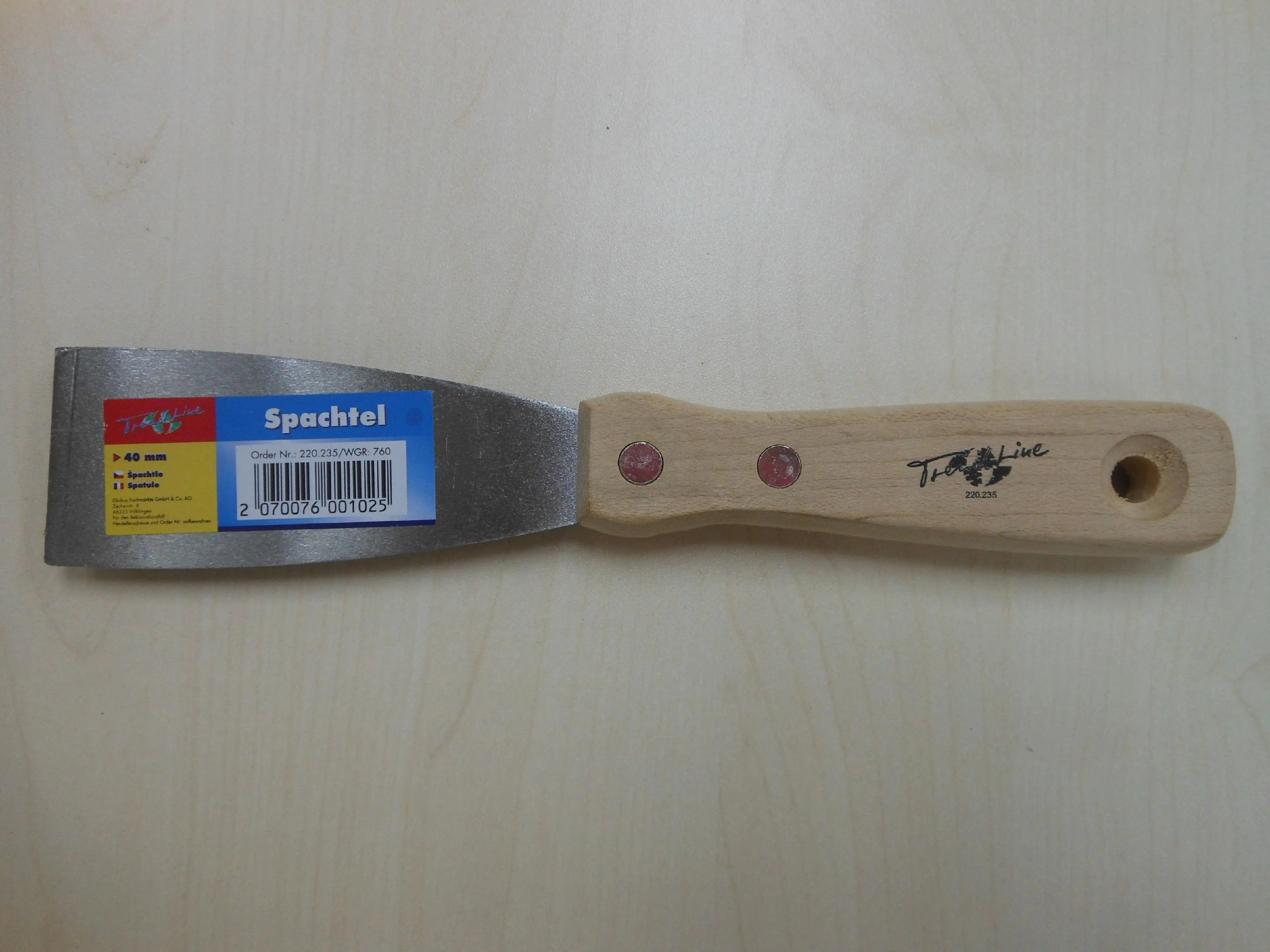 TrendLine Spachtel mit Holzheft Breite 4 cm